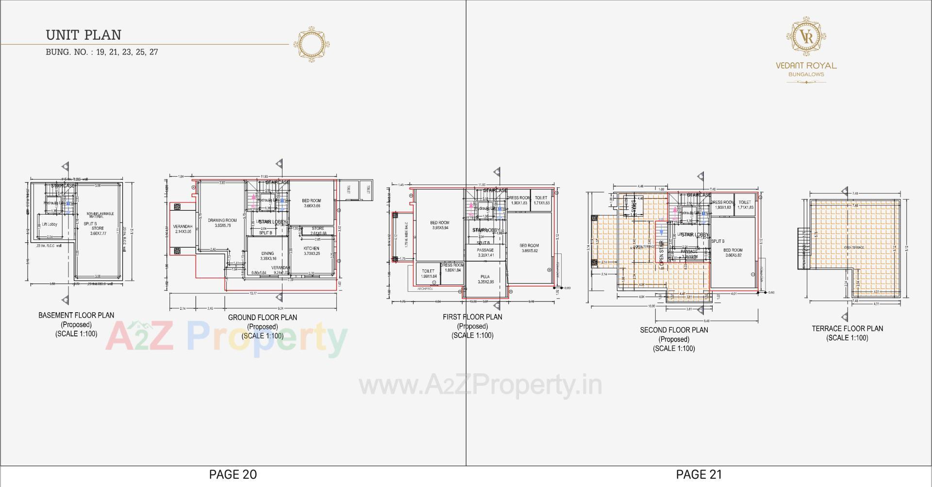Layout of real estate project Vedant Royal Bungalows located at Vastral, Ahmedabad, Gujarat