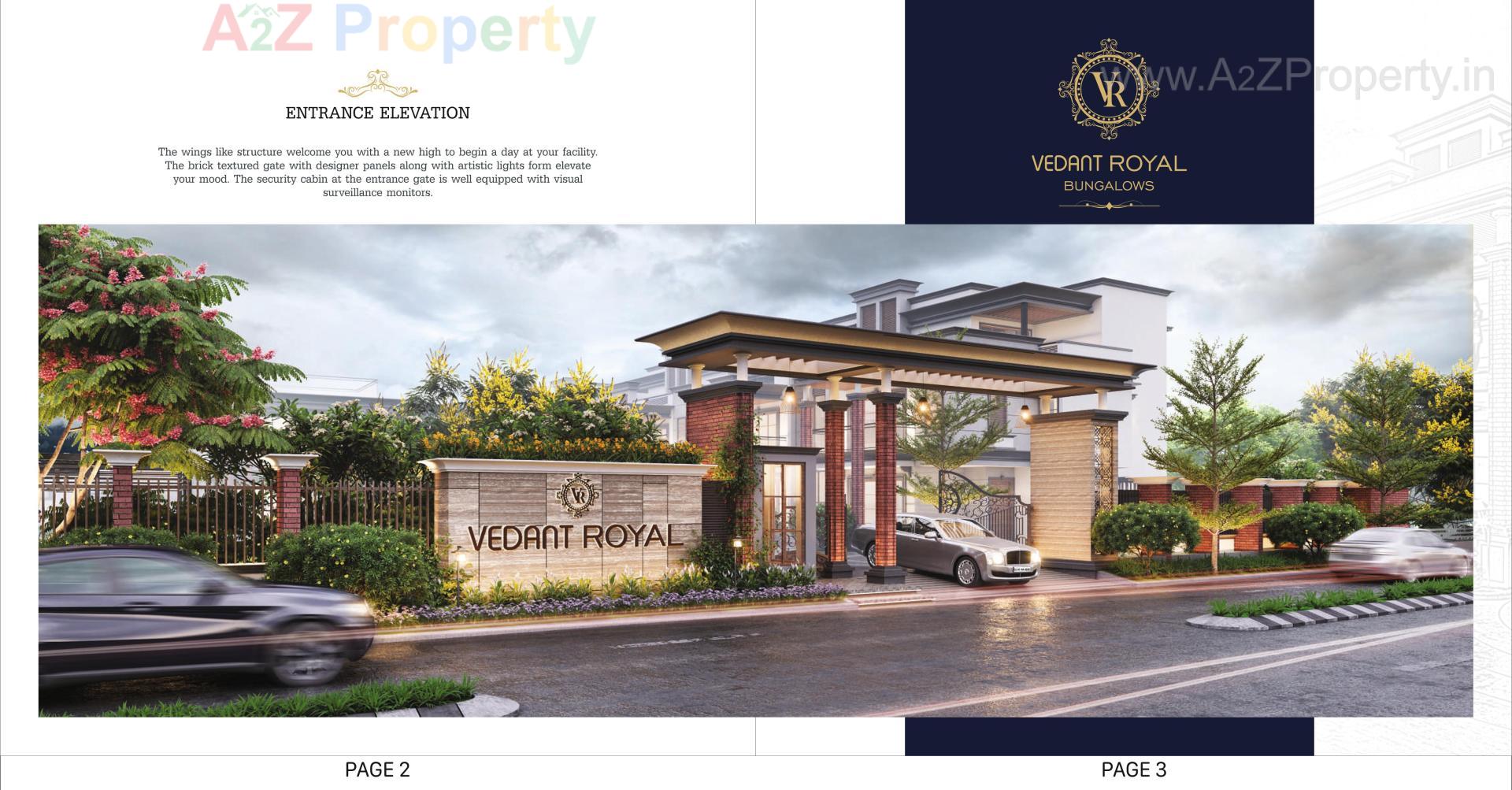 3D Elevation of real estate project Vedant Royal Bungalows located at Vastral, Ahmedabad, Gujarat