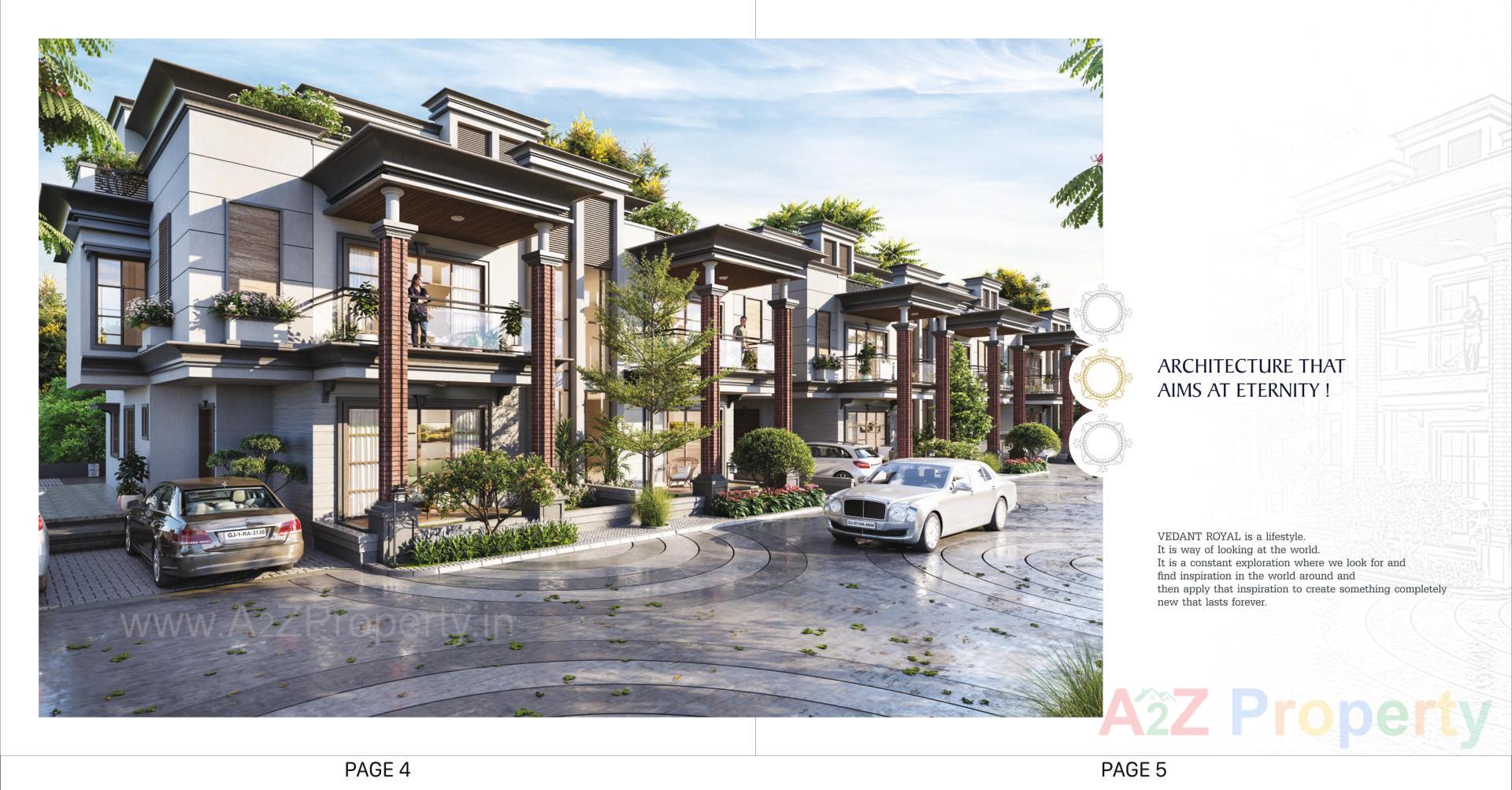 3D Elevation of real estate project Vedant Royal Bungalows located at Vastral, Ahmedabad, Gujarat