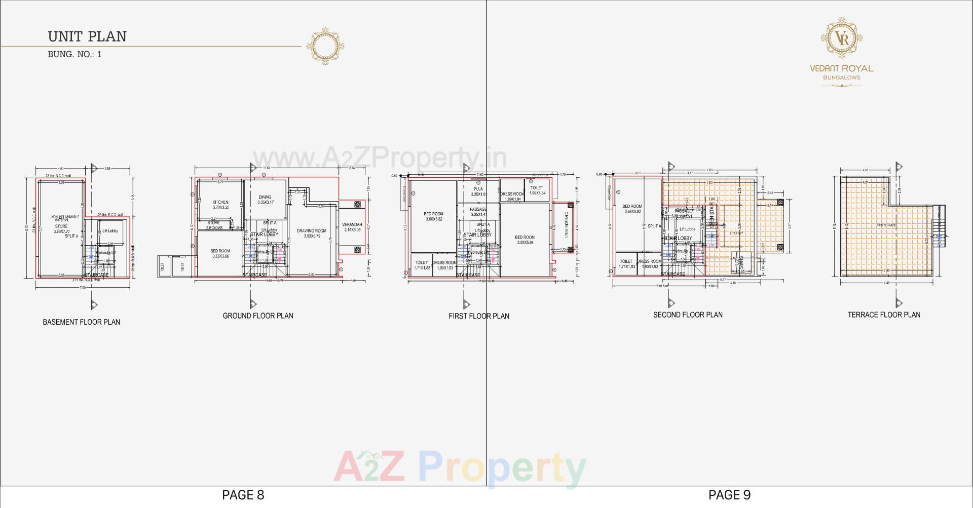 Layout of real estate project Vedant Royal Bungalows located at Vastral, Ahmedabad, Gujarat