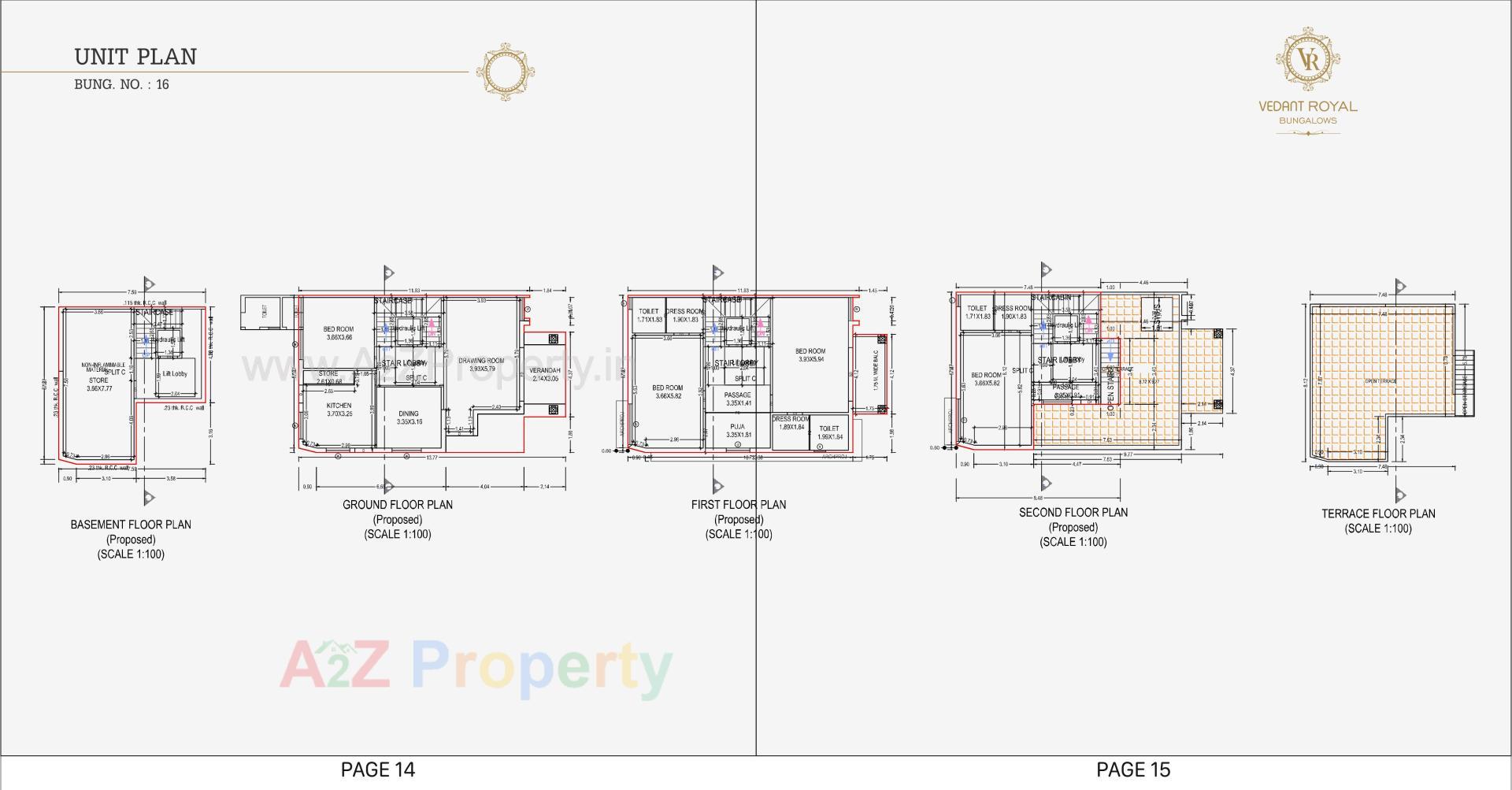Layout of real estate project Vedant Royal Bungalows located at Vastral, Ahmedabad, Gujarat