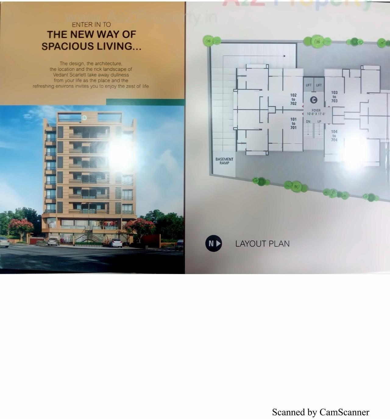 Layout of real estate project Vedant Scarlett located at Vastral, Ahmedabad, Gujarat