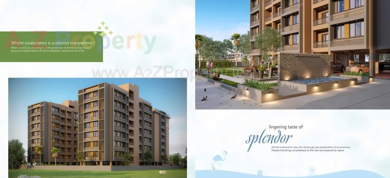 3D Elevation of real estate project Vedant Skyline located at Vastral, Ahmedabad, Gujarat