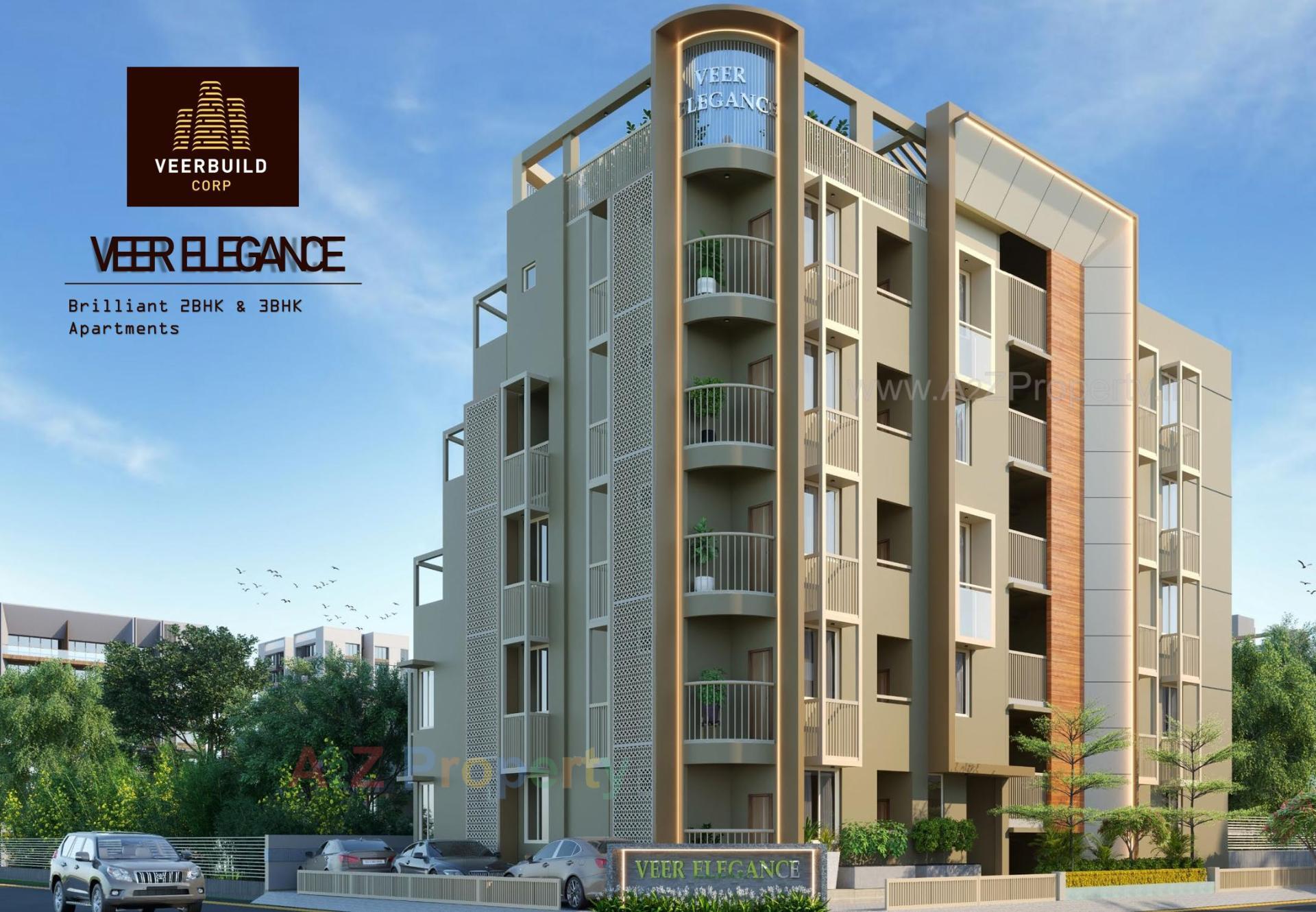 3D Elevation of real estate project Veer Elegance located at Chhadavad, Ahmedabad, Gujarat