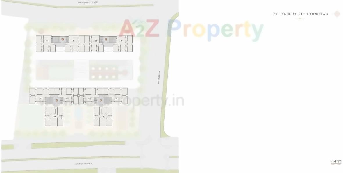 Layout of real estate project Venetian located at Khanpur, Ahmedabad, Gujarat