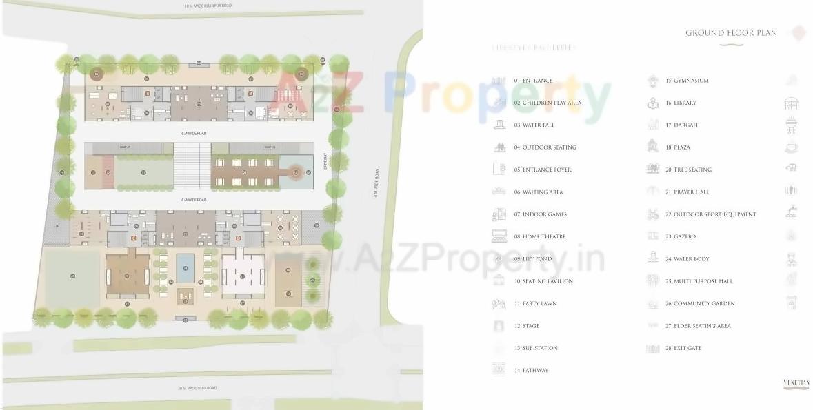 Layout of real estate project Venetian located at Khanpur, Ahmedabad, Gujarat