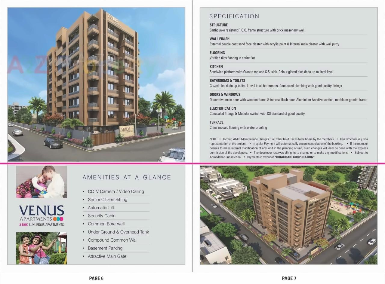  of real estate project Venus Apartment located at Thaltej, Ahmedabad, Gujarat