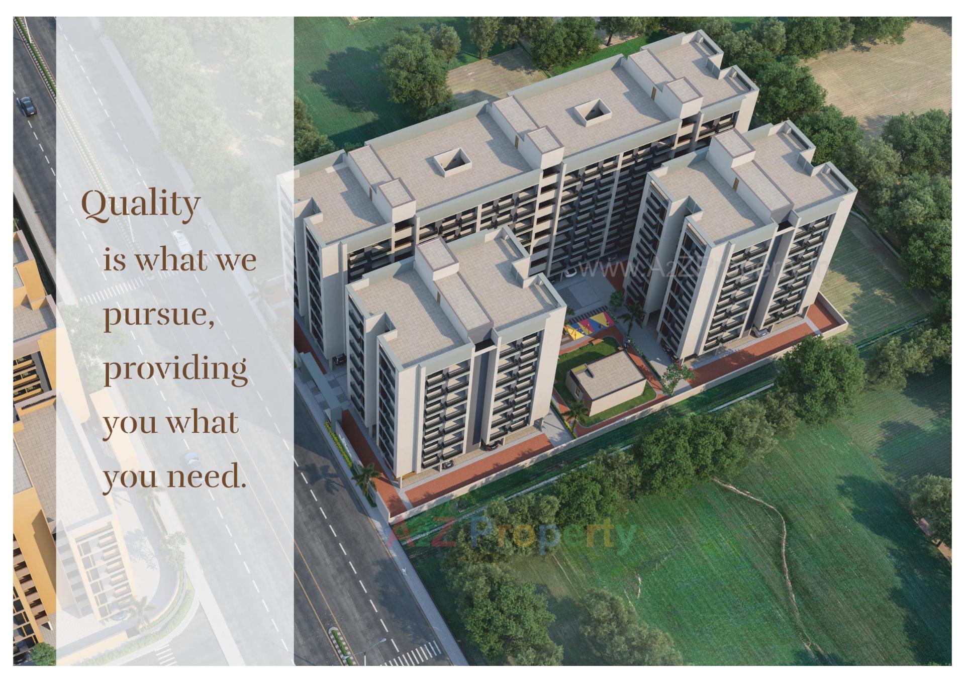 3D Elevation of real estate project Venus Eminence located at Singarva, Ahmedabad, Gujarat