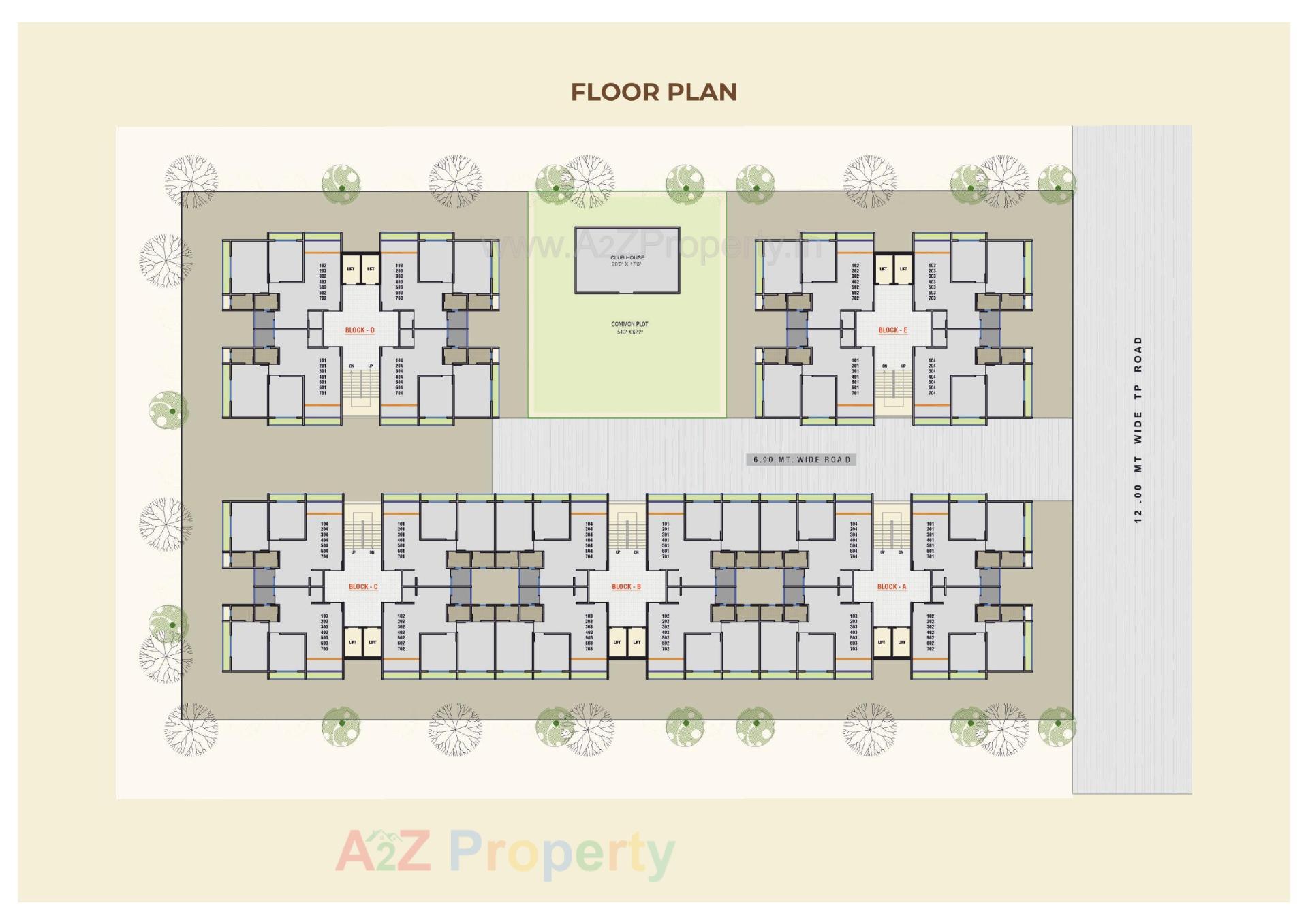 Layout of real estate project Venus Eminence located at Singarva, Ahmedabad, Gujarat