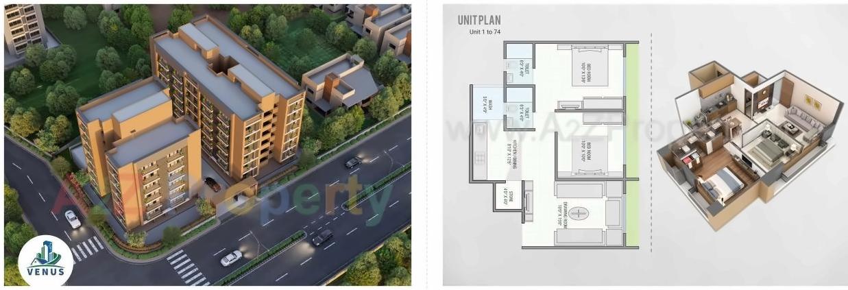 Layout of real estate project Venus Sky located at Singrva, Ahmedabad, Gujarat