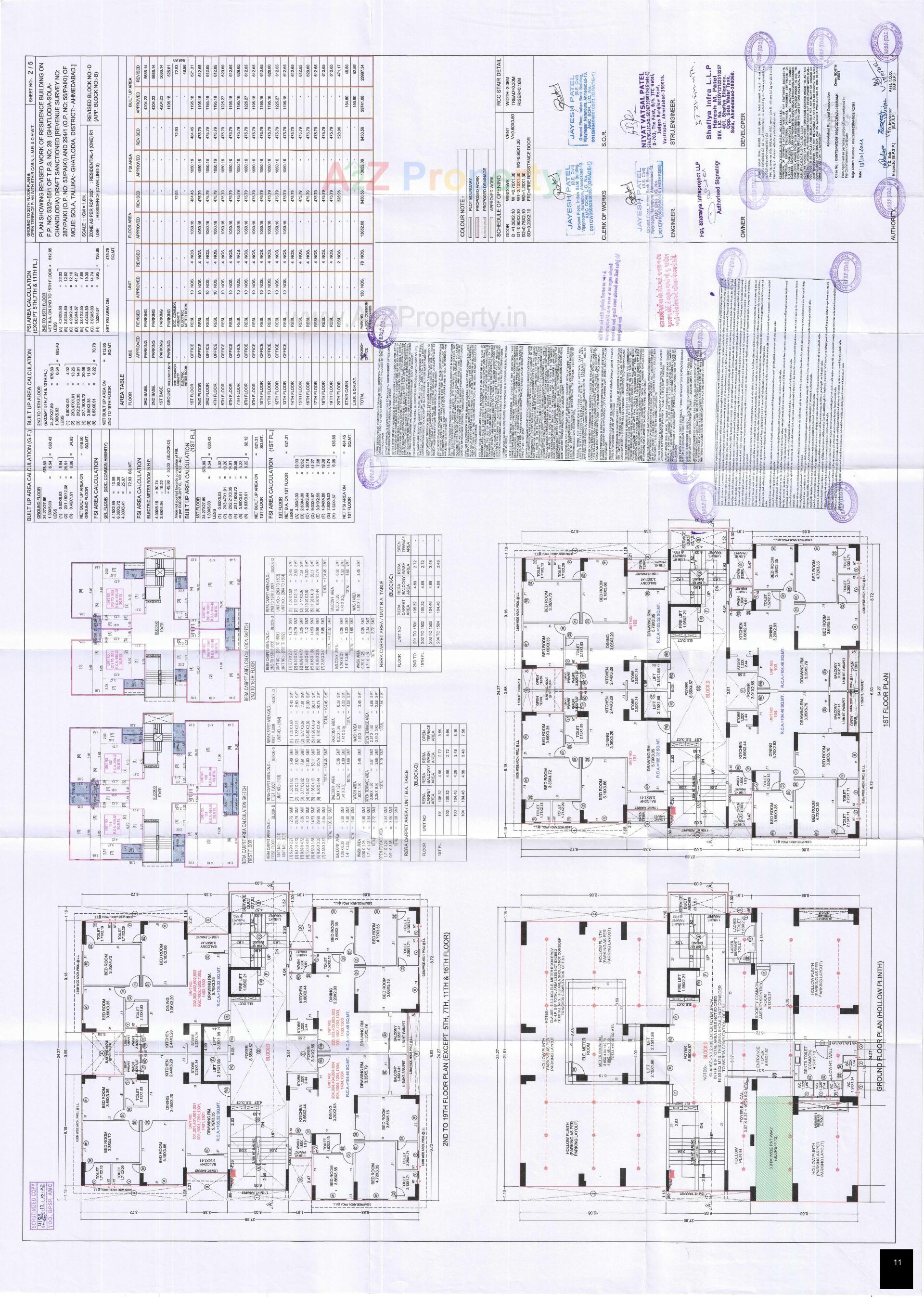 Layout of real estate project Veritas located at Sola, Ahmedabad, Gujarat