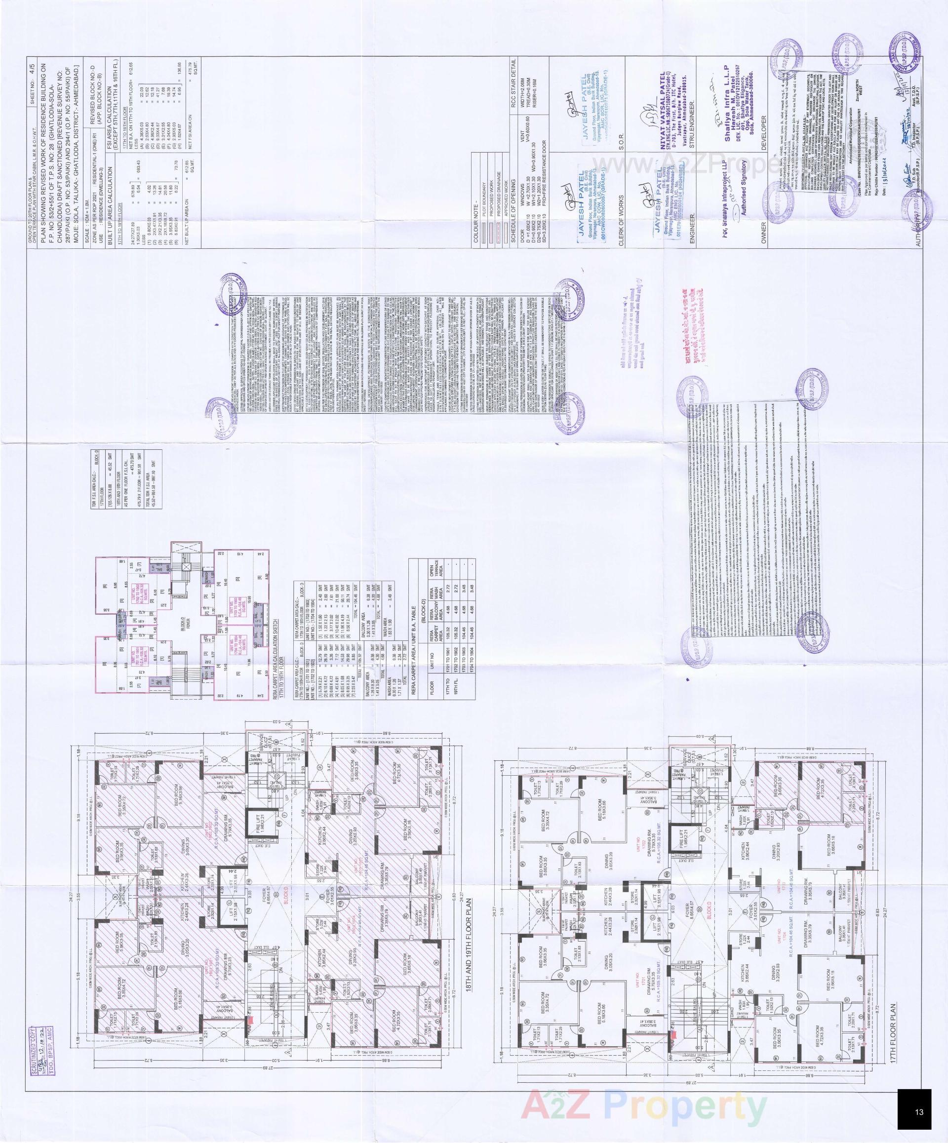 Layout of real estate project Veritas located at Sola, Ahmedabad, Gujarat