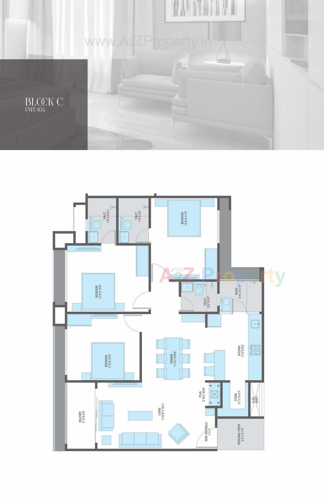 Blockc 104 of real estate project Vertis located at Sola, Ahmedabad, Gujarat