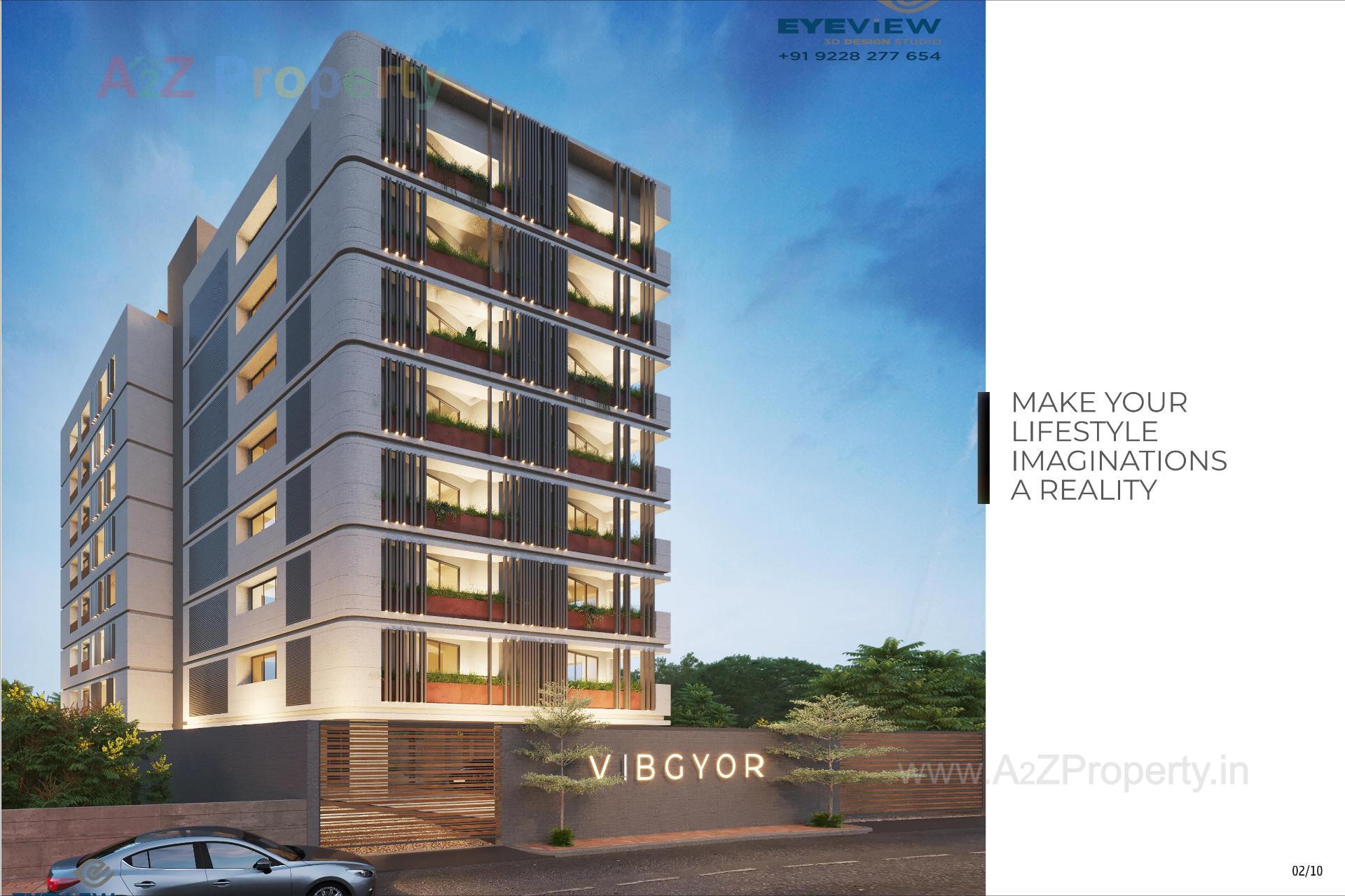 3D Elevation of real estate project Vibgyor located at Jodhpur, Ahmedabad, Gujarat