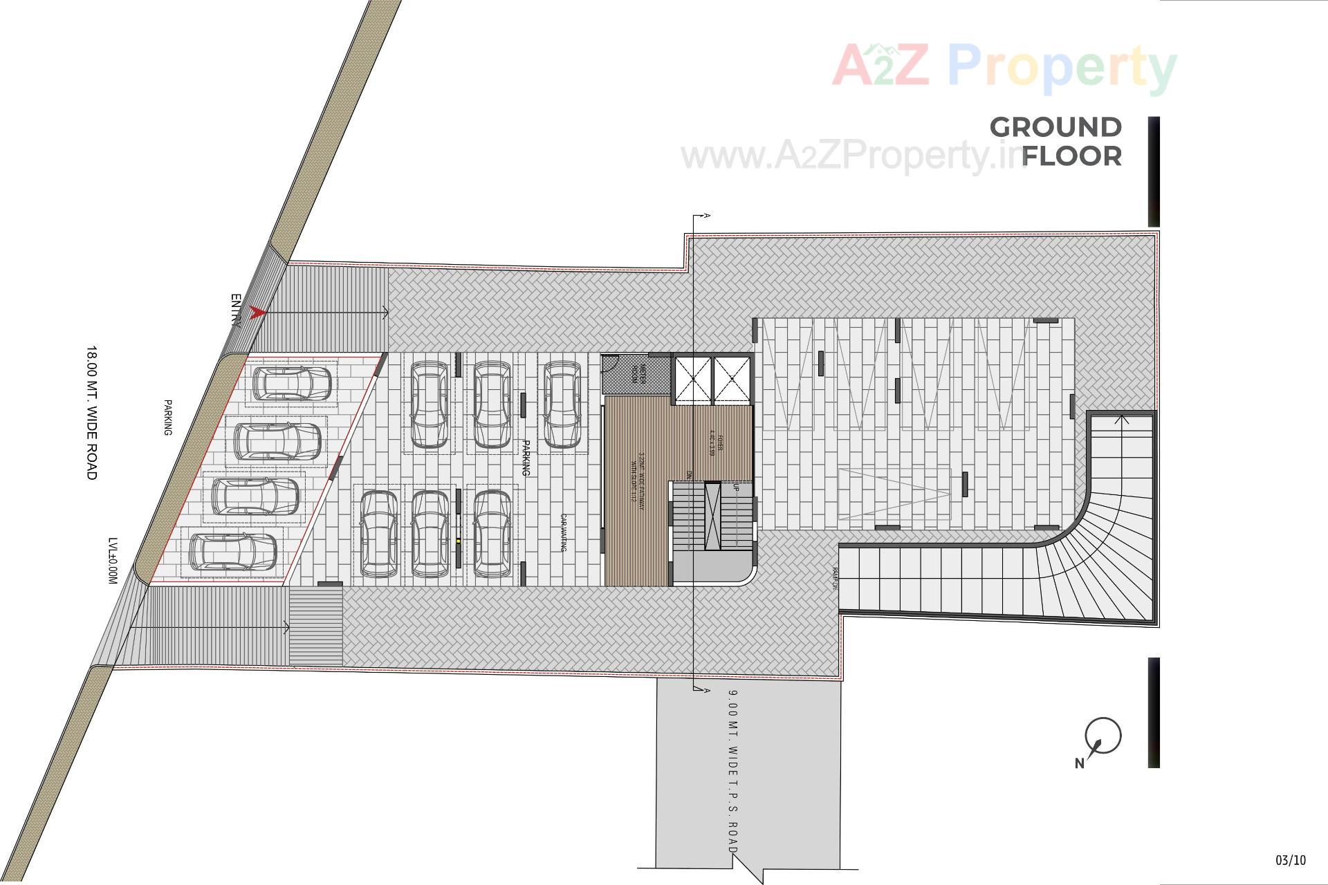 Layout of real estate project Vibgyor located at Jodhpur, Ahmedabad, Gujarat
