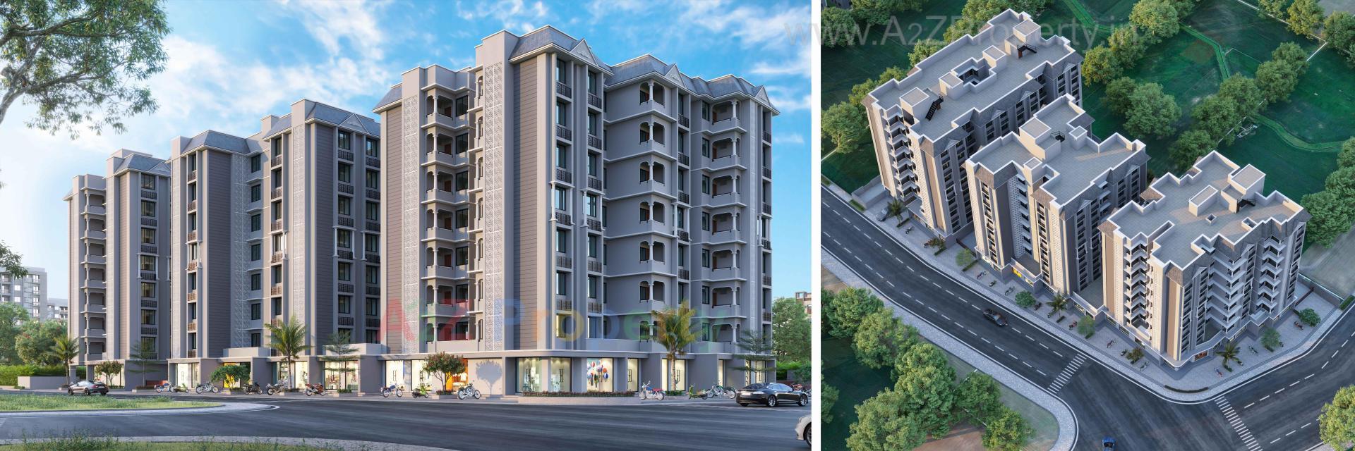 3D Elevation of real estate project Victoria Heaven located at Hanspura, Ahmedabad, Gujarat