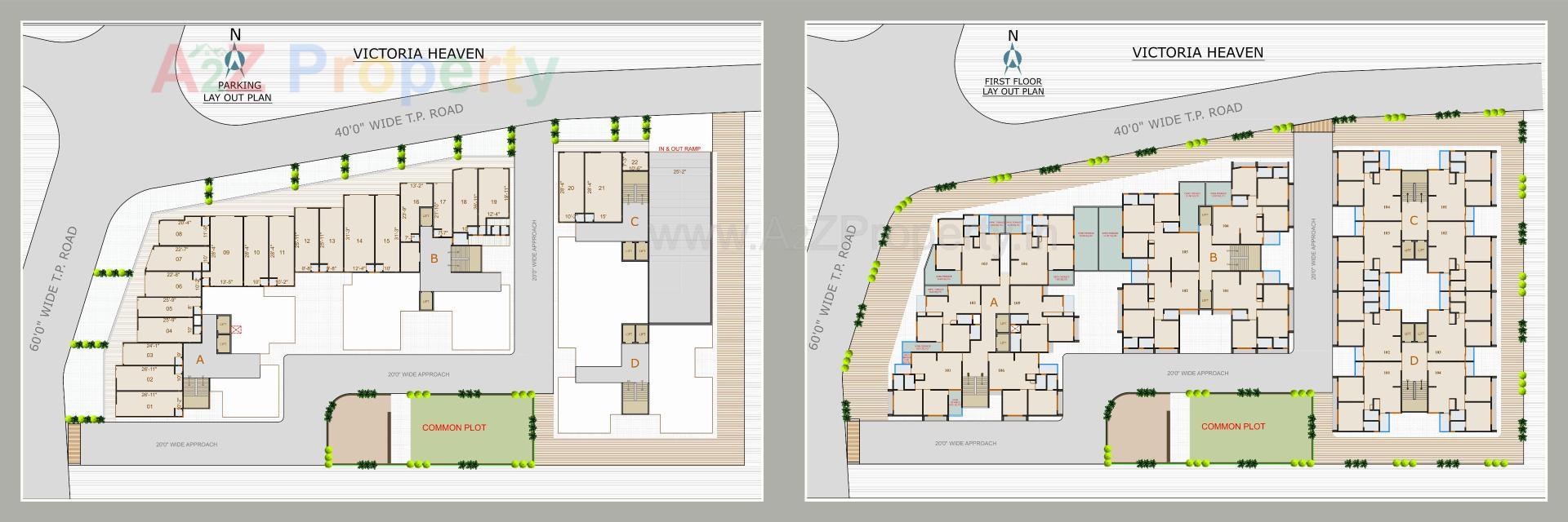 Layout of real estate project Victoria Heaven located at Hanspura, Ahmedabad, Gujarat