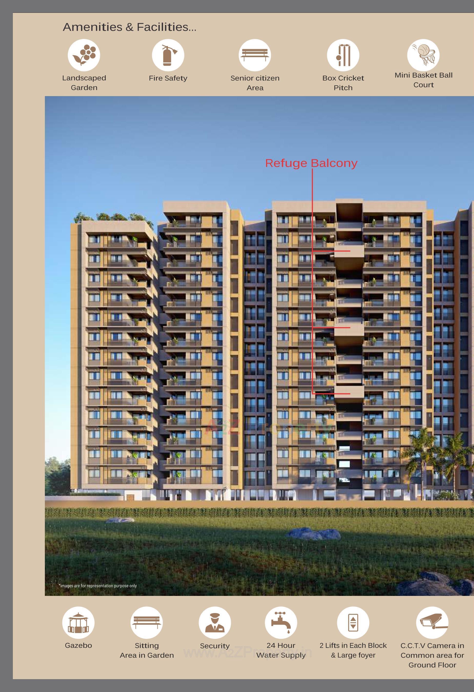 3D Elevation of real estate project Vienza located at Ognaj, Ahmedabad, Gujarat