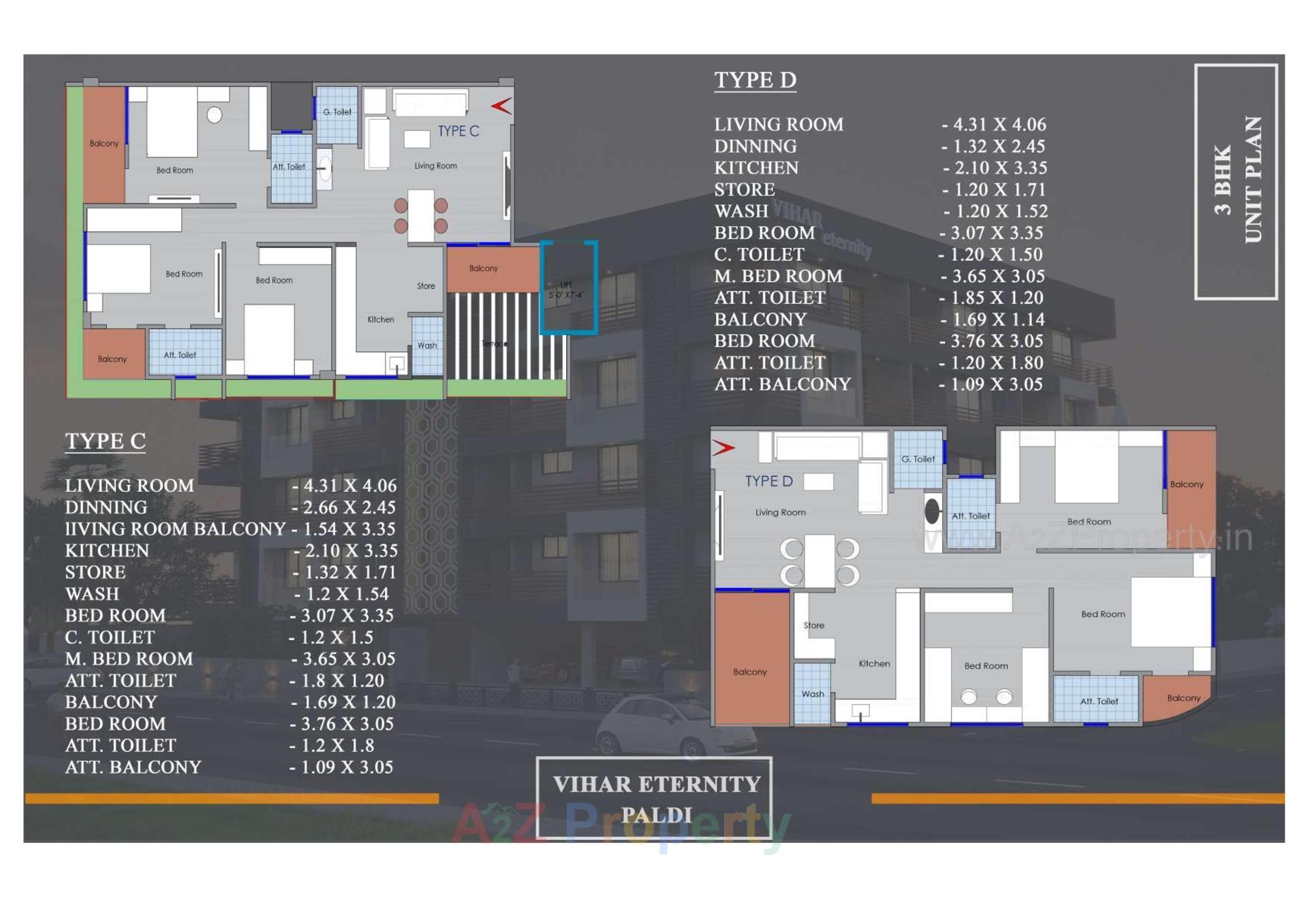 Layout of real estate project Vihar Eternity located at Ahmedabad, Ahmedabad, Gujarat