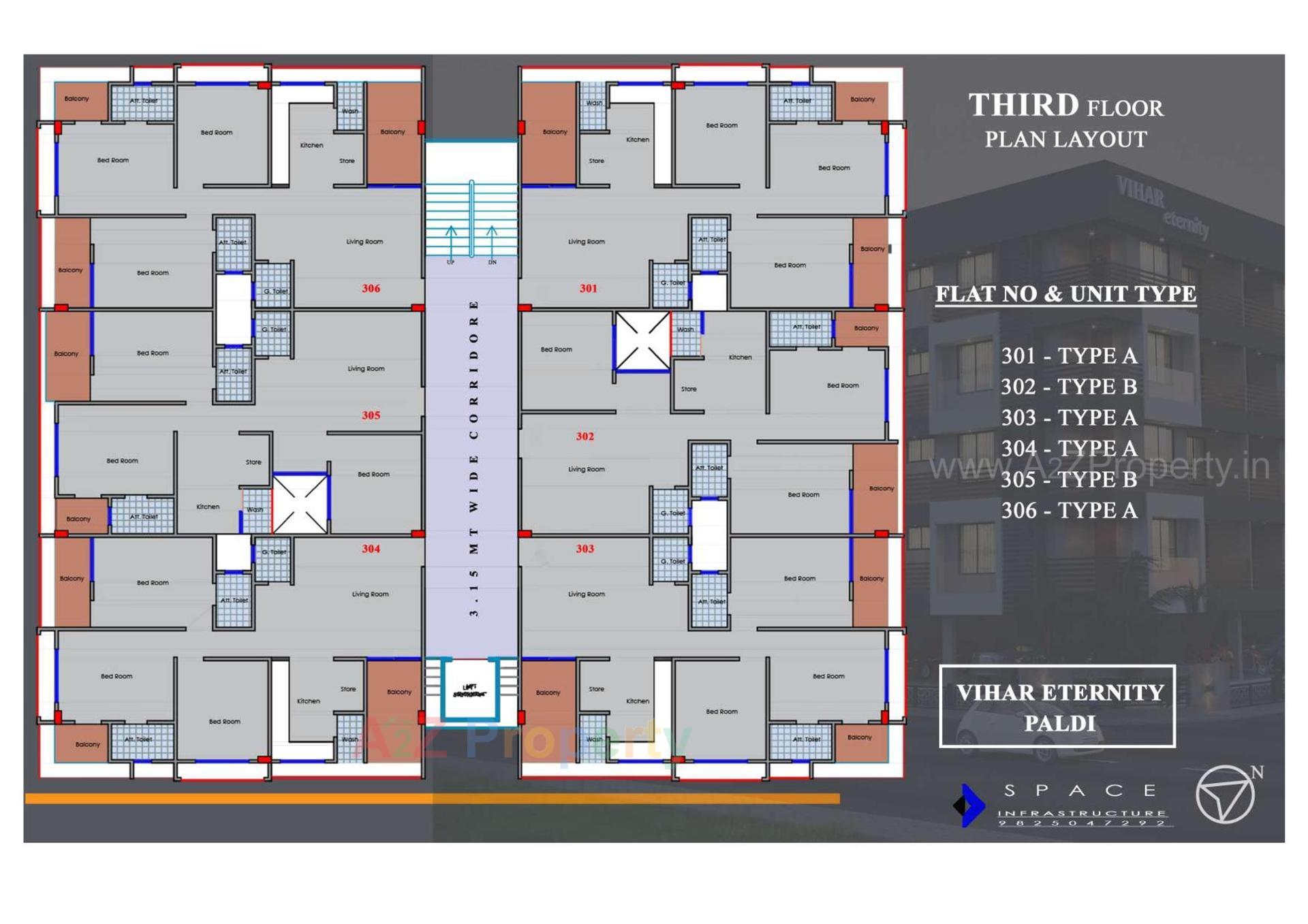 Layout of real estate project Vihar Eternity located at Ahmedabad, Ahmedabad, Gujarat