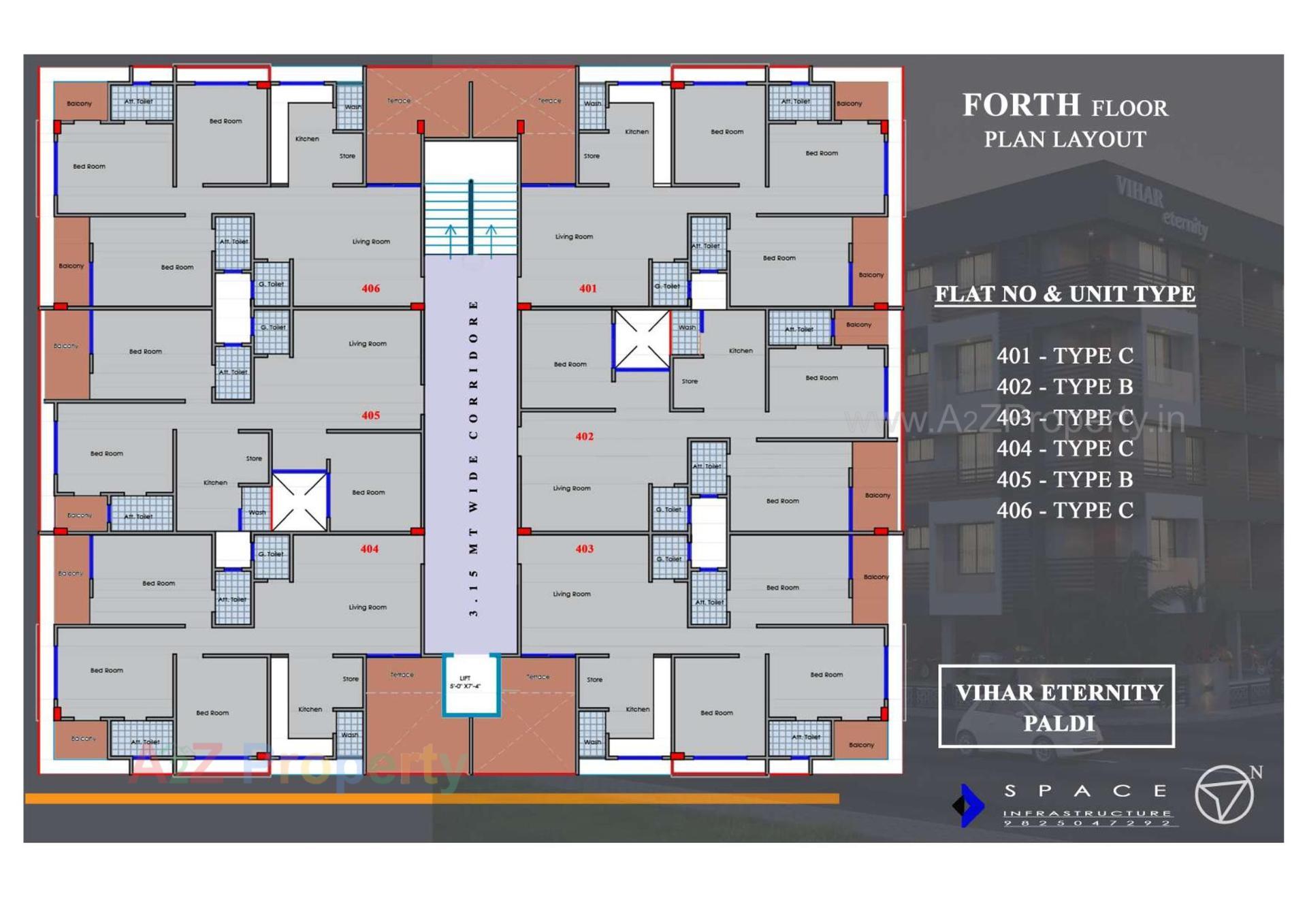 Layout of real estate project Vihar Eternity located at Ahmedabad, Ahmedabad, Gujarat