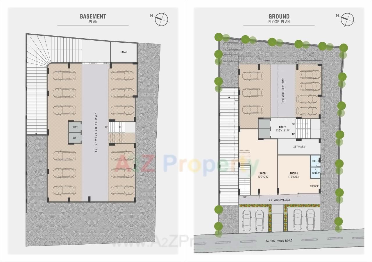 Layout of real estate project Viihaan Avenue located at Chandkheda, Ahmedabad, Gujarat