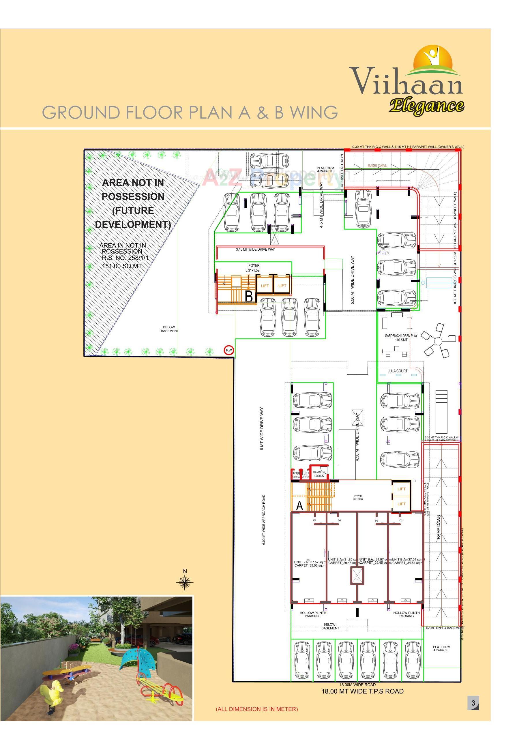 Layout of real estate project Viihaan Elegance located at Ahmedabad, Ahmedabad, Gujarat