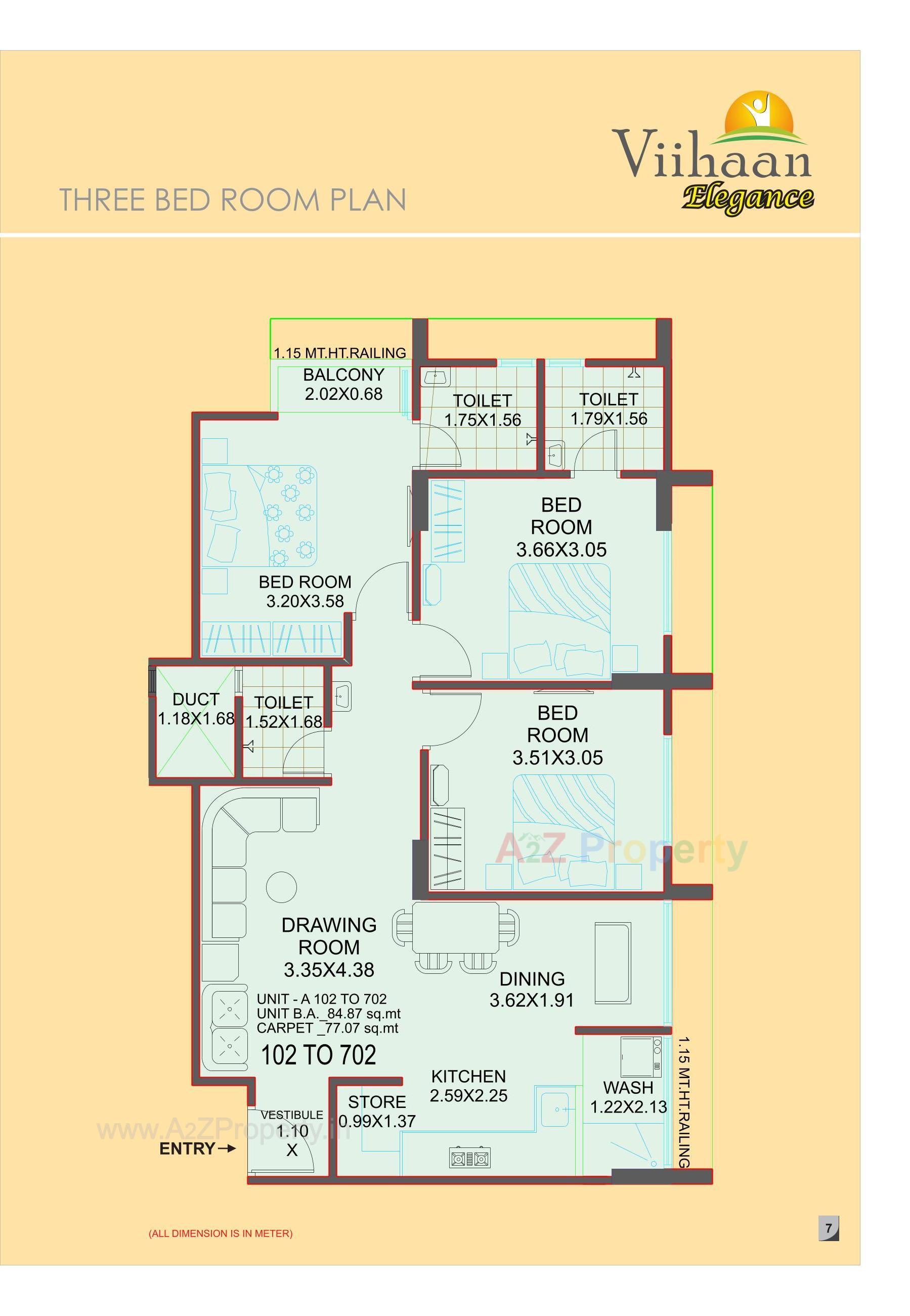 Layout of real estate project Viihaan Elegance located at Ahmedabad, Ahmedabad, Gujarat