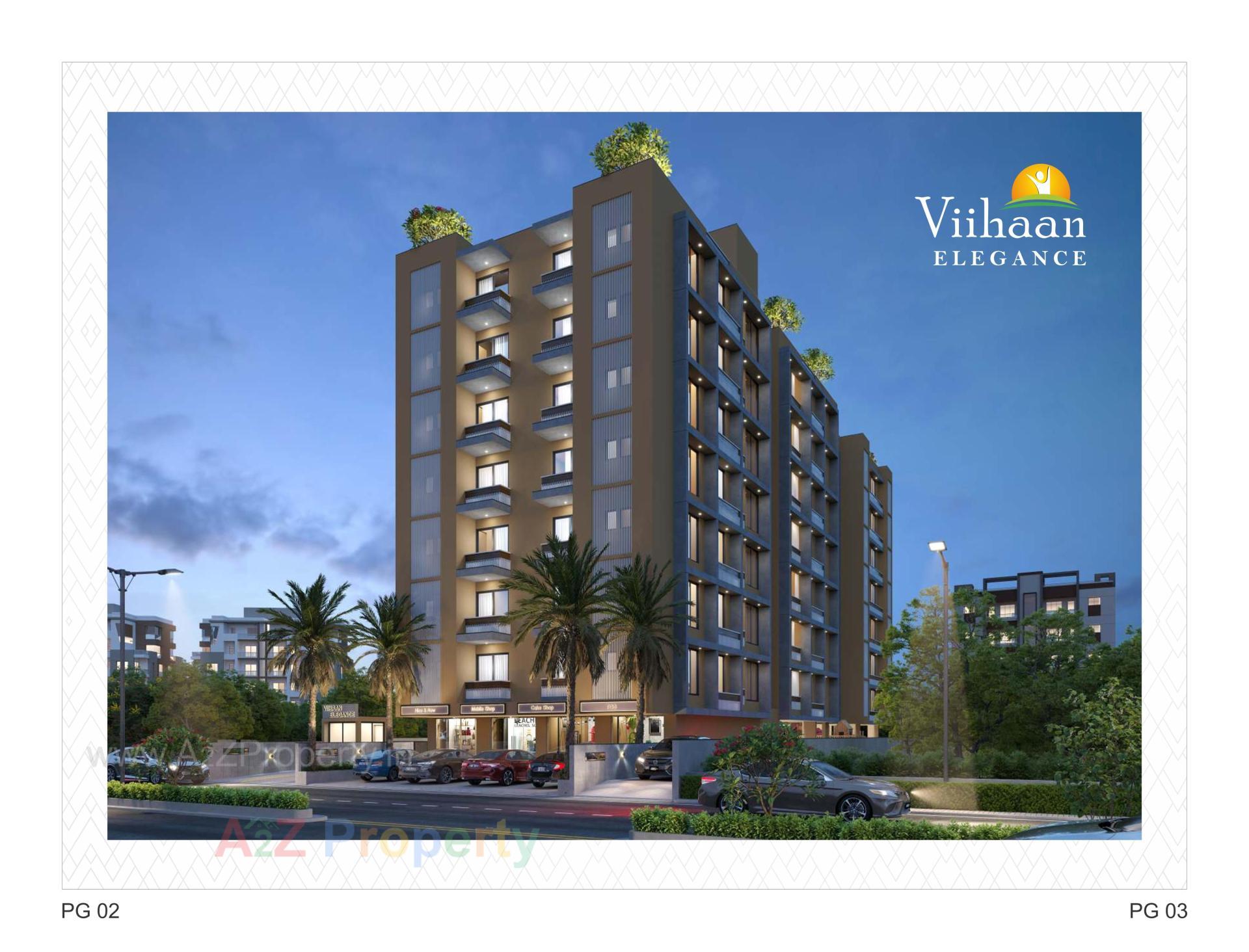 3D Elevation of real estate project Viihaan Elegance located at Ahmedabad, Ahmedabad, Gujarat