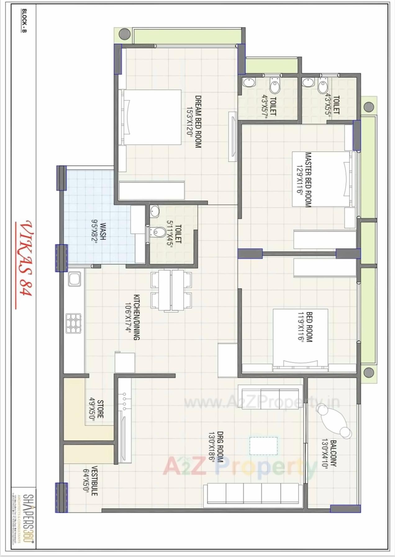 Layout of real estate project Vikas located at Muthiya, Ahmedabad, Gujarat