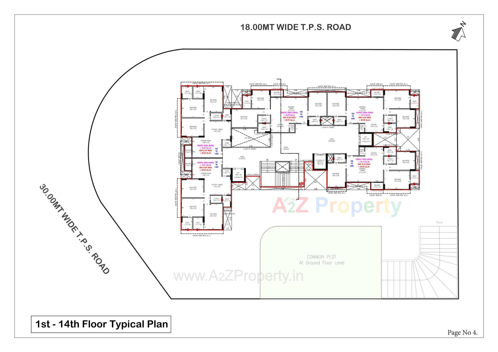 Layout of real estate project Vinayak Elysium located at Thaltej, Ahmedabad, Gujarat