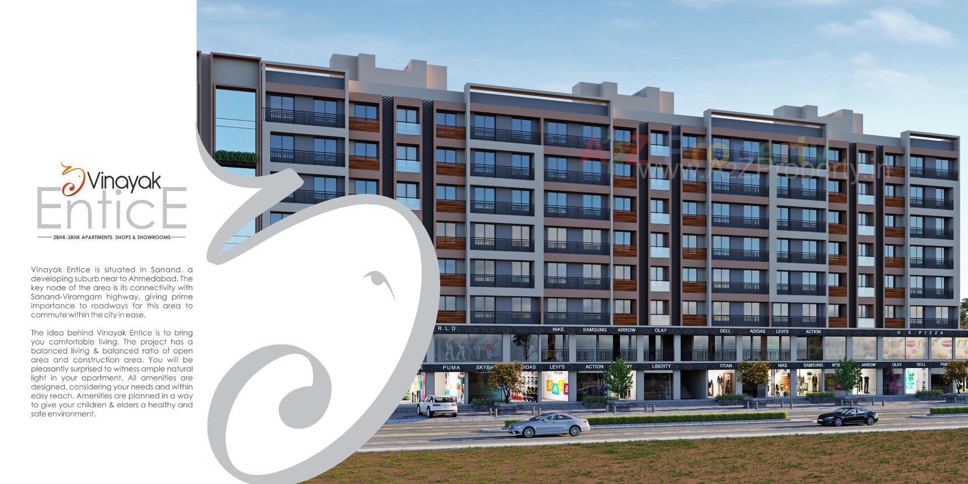 3D Elevation of real estate project Vinayak Entice located at Ahmedabad, Ahmedabad, Gujarat