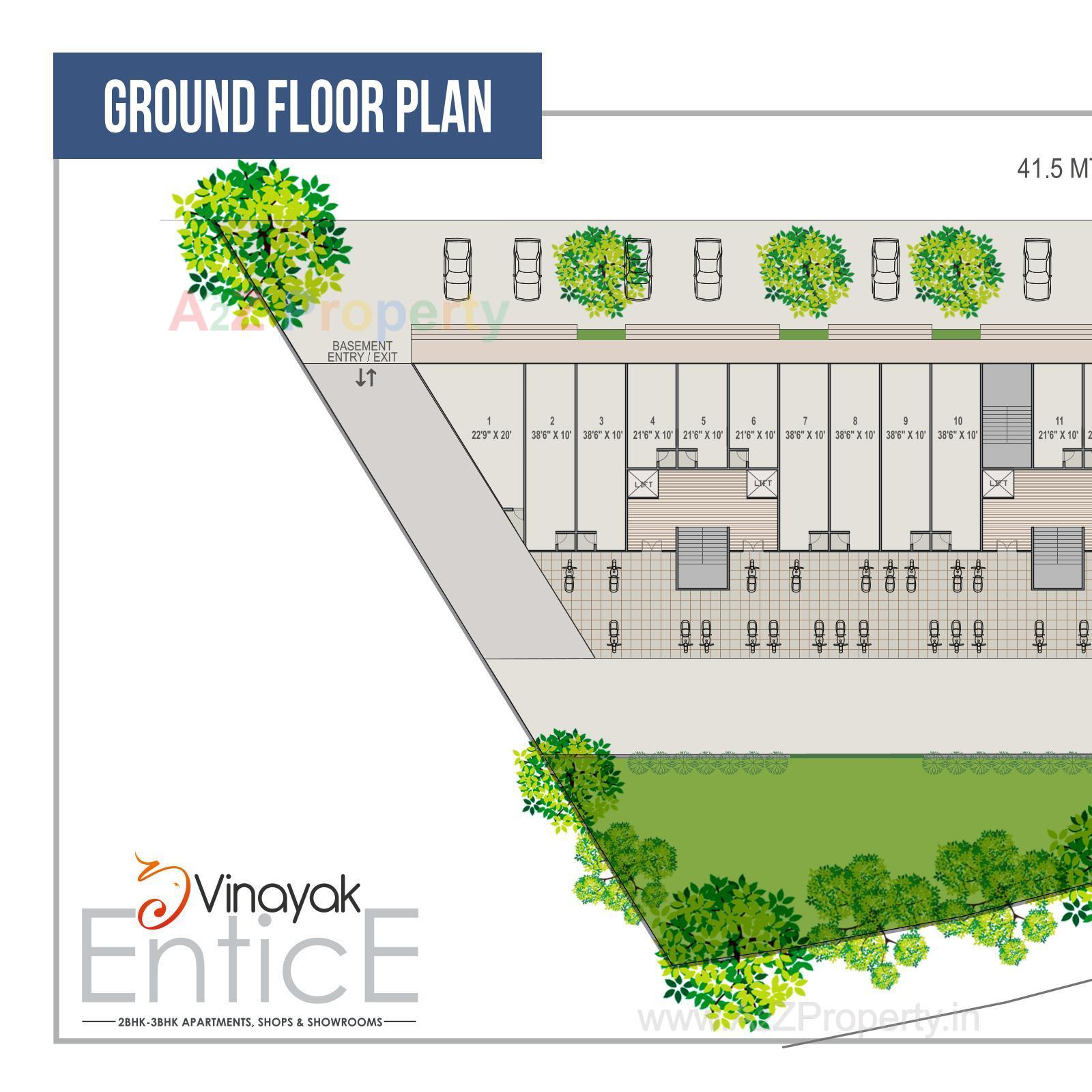 Layout of real estate project Vinayak Entice located at Ahmedabad, Ahmedabad, Gujarat