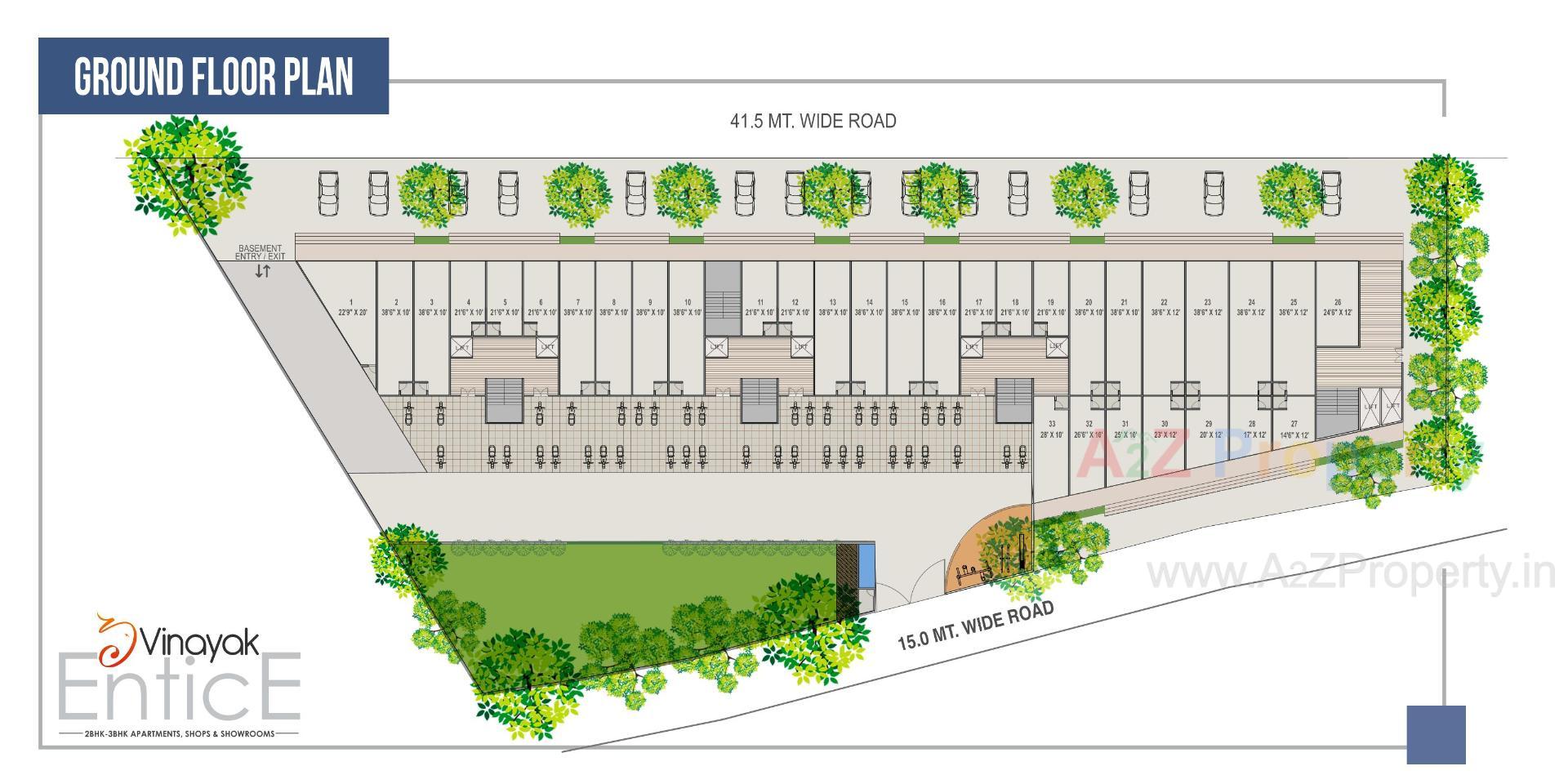 Layout of real estate project Vinayak Entice located at Ahmedabad, Ahmedabad, Gujarat