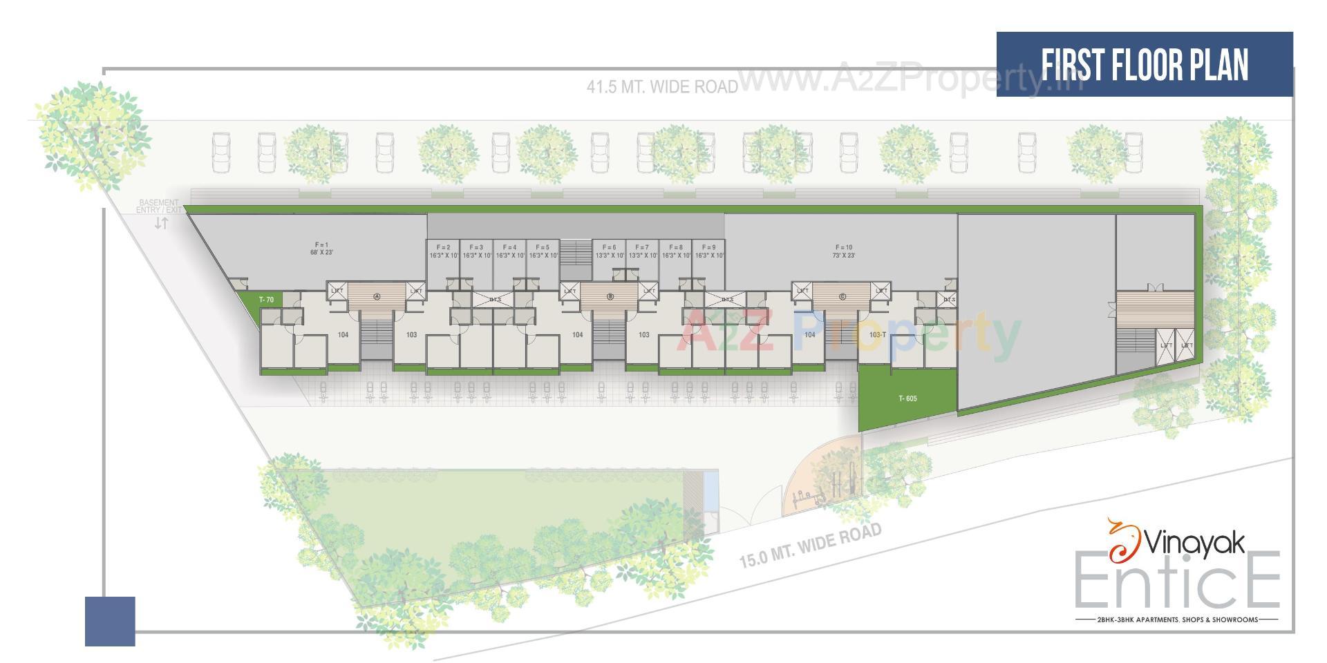 Layout of real estate project Vinayak Entice located at Ahmedabad, Ahmedabad, Gujarat