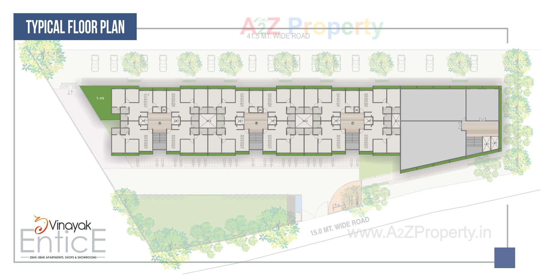Layout of real estate project Vinayak Entice located at Ahmedabad, Ahmedabad, Gujarat