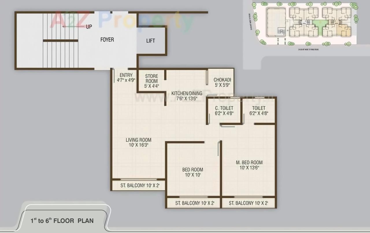Layout of real estate project Vinayak Exotica located at Sanand, Ahmedabad, Gujarat