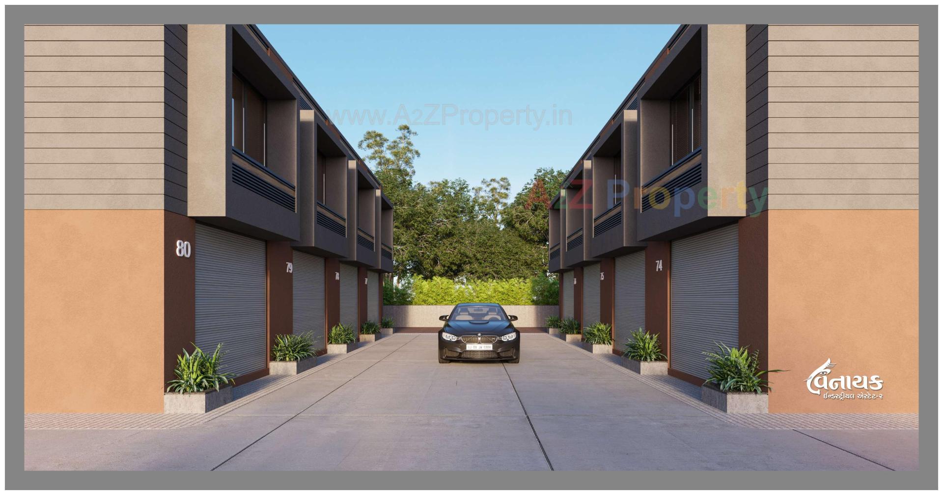 3D Elevation of real estate project Vinayak Industrial Estate located at Kathwada, Ahmedabad, Gujarat