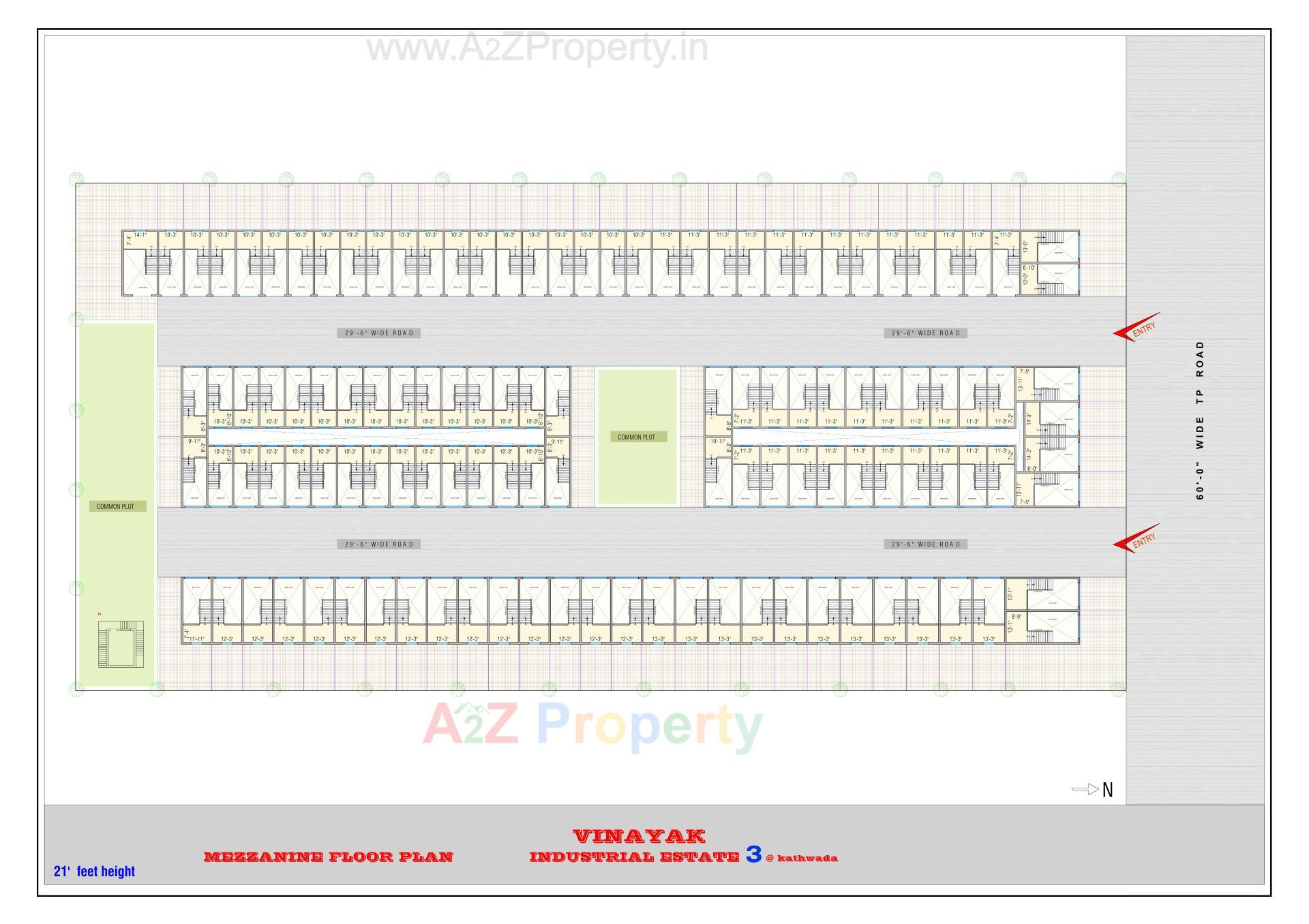 Layout of real estate project Vinayak Industrial Estate located at Kathwada, Ahmedabad, Gujarat