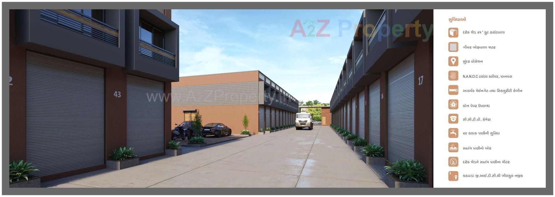 3D Elevation of real estate project Vinayak Industrial Estate located at Kathwada, Ahmedabad, Gujarat
