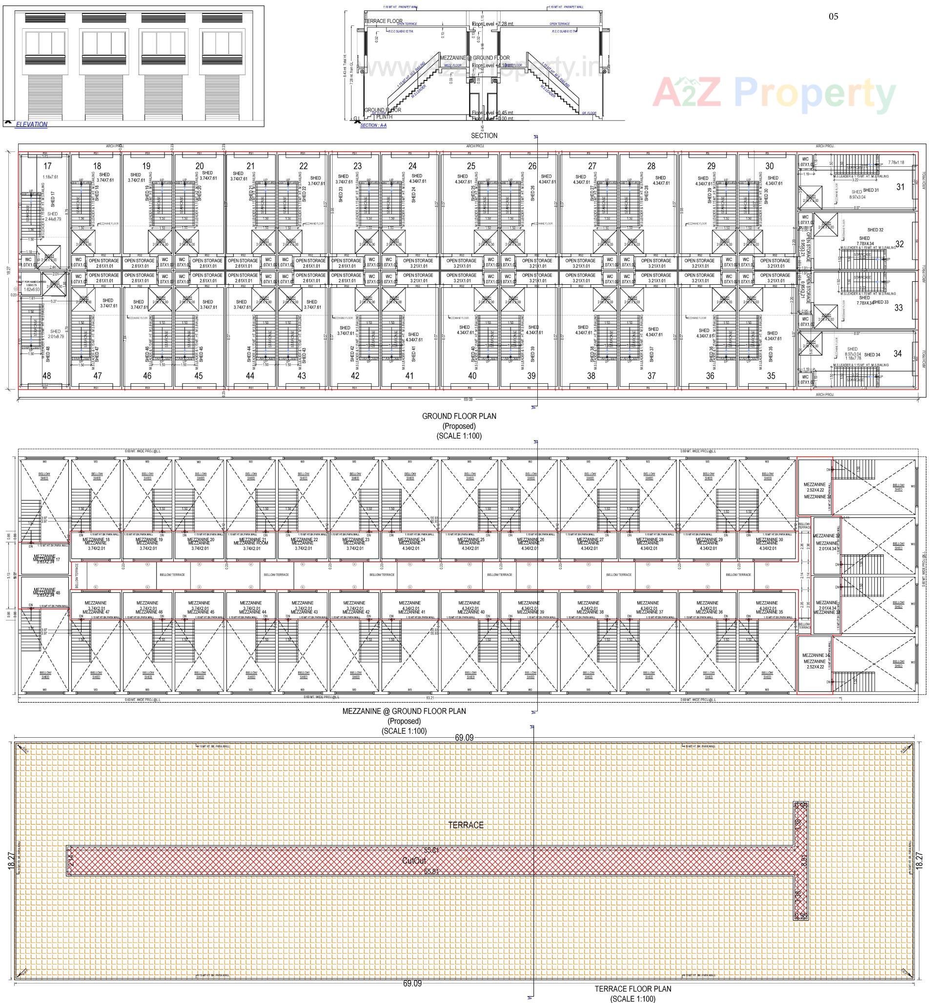 Layout of real estate project Vinayak Industrial Estate located at Kathwada, Ahmedabad, Gujarat
