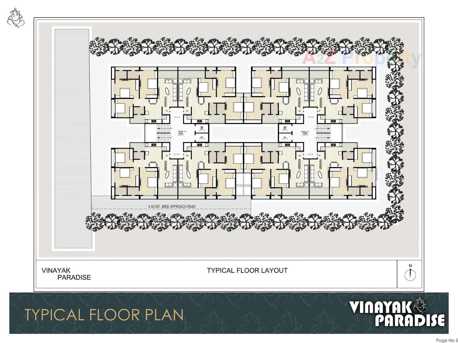 Layout of real estate project Vinayak Paradise located at Nikol, Ahmedabad, Gujarat