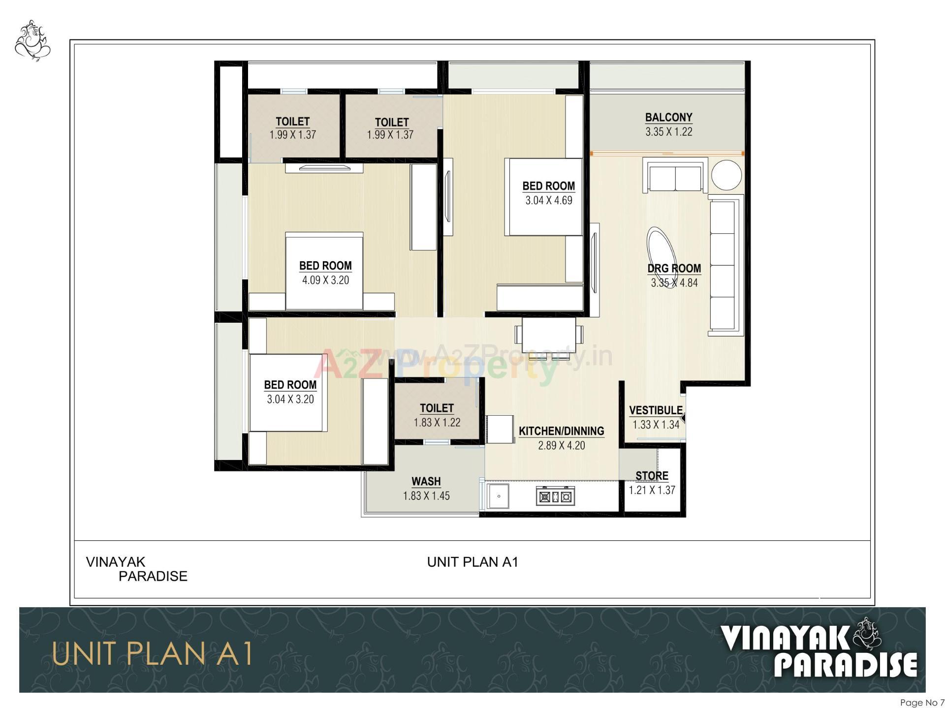 Layout of real estate project Vinayak Paradise located at Nikol, Ahmedabad, Gujarat
