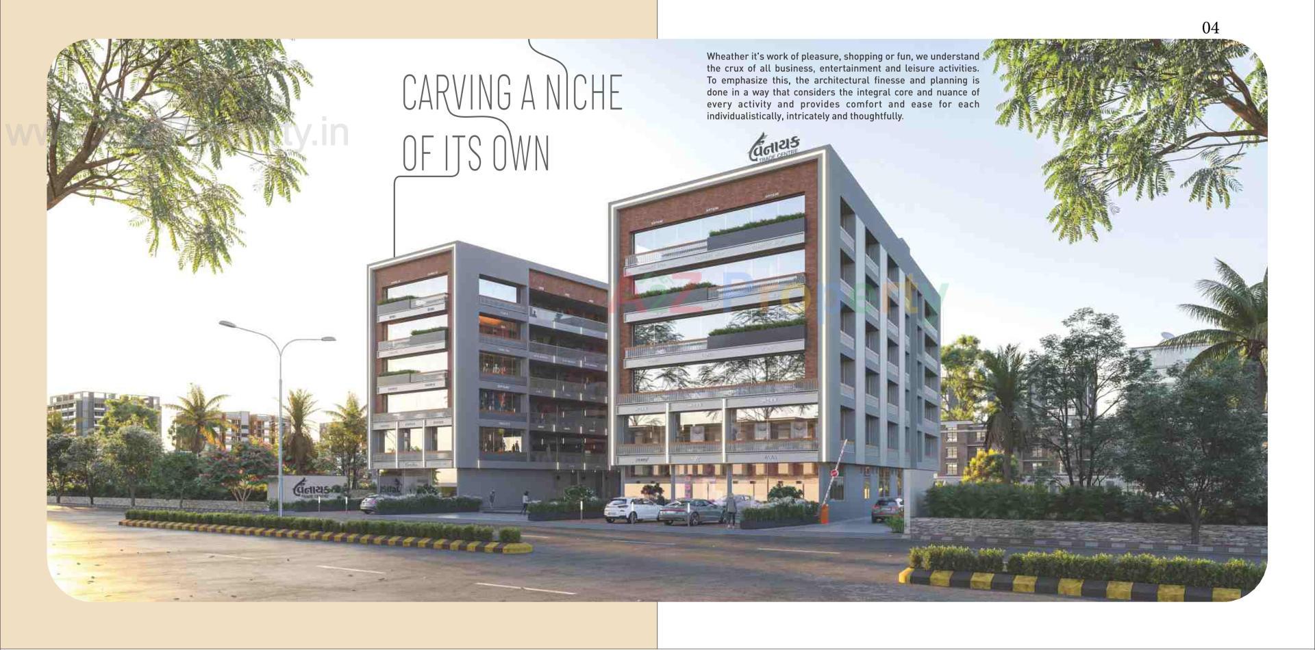 3D Elevation of real estate project Vinayak Trade Centre located at Vatva, Ahmedabad, Gujarat