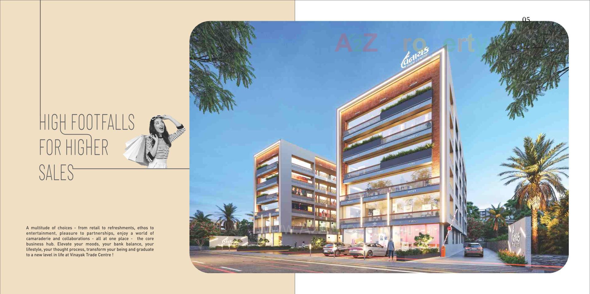 3D Elevation of real estate project Vinayak Trade Centre located at Vatva, Ahmedabad, Gujarat