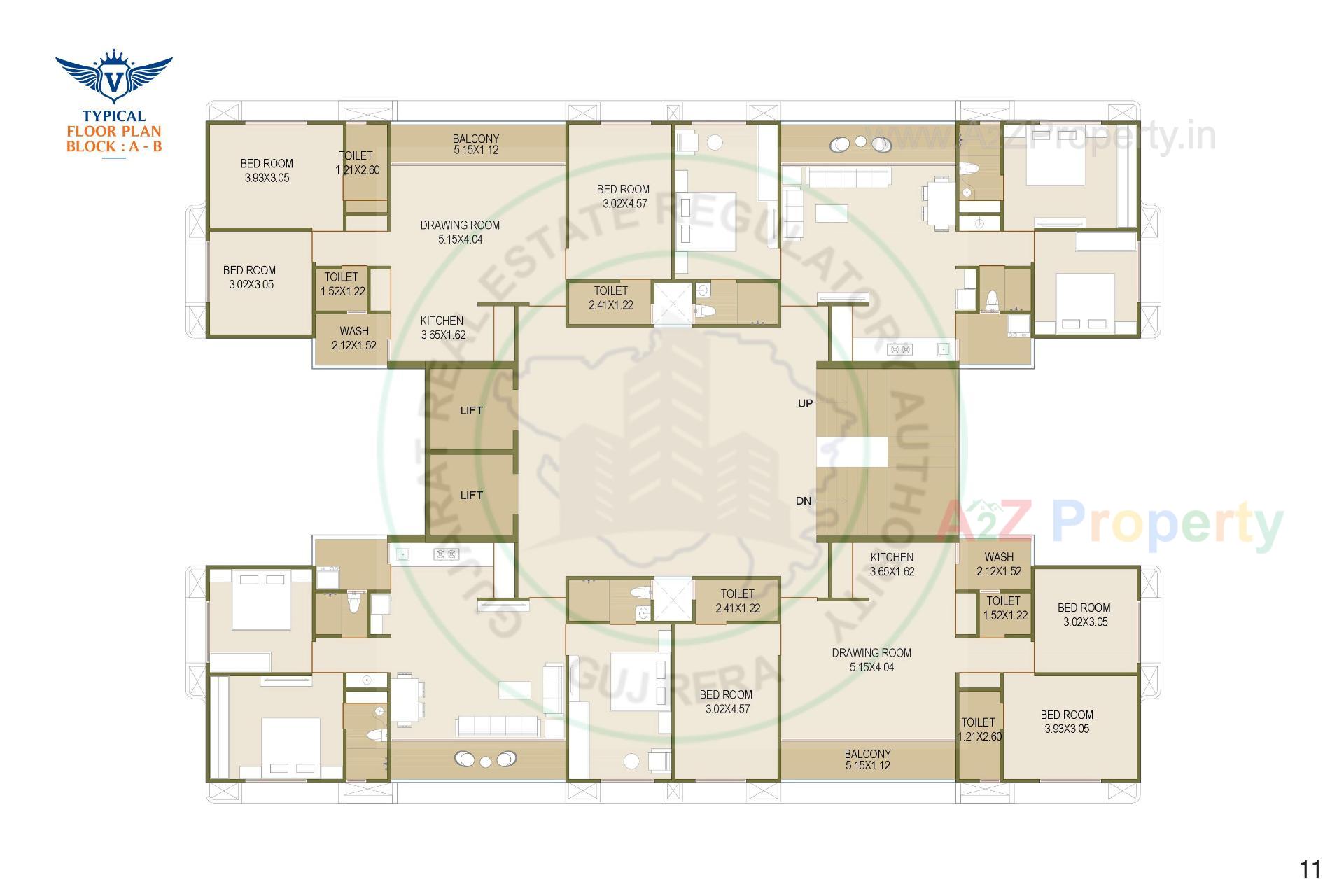 Layout of real estate project Vincitore Rivera located at Vastral, Ahmedabad, Gujarat