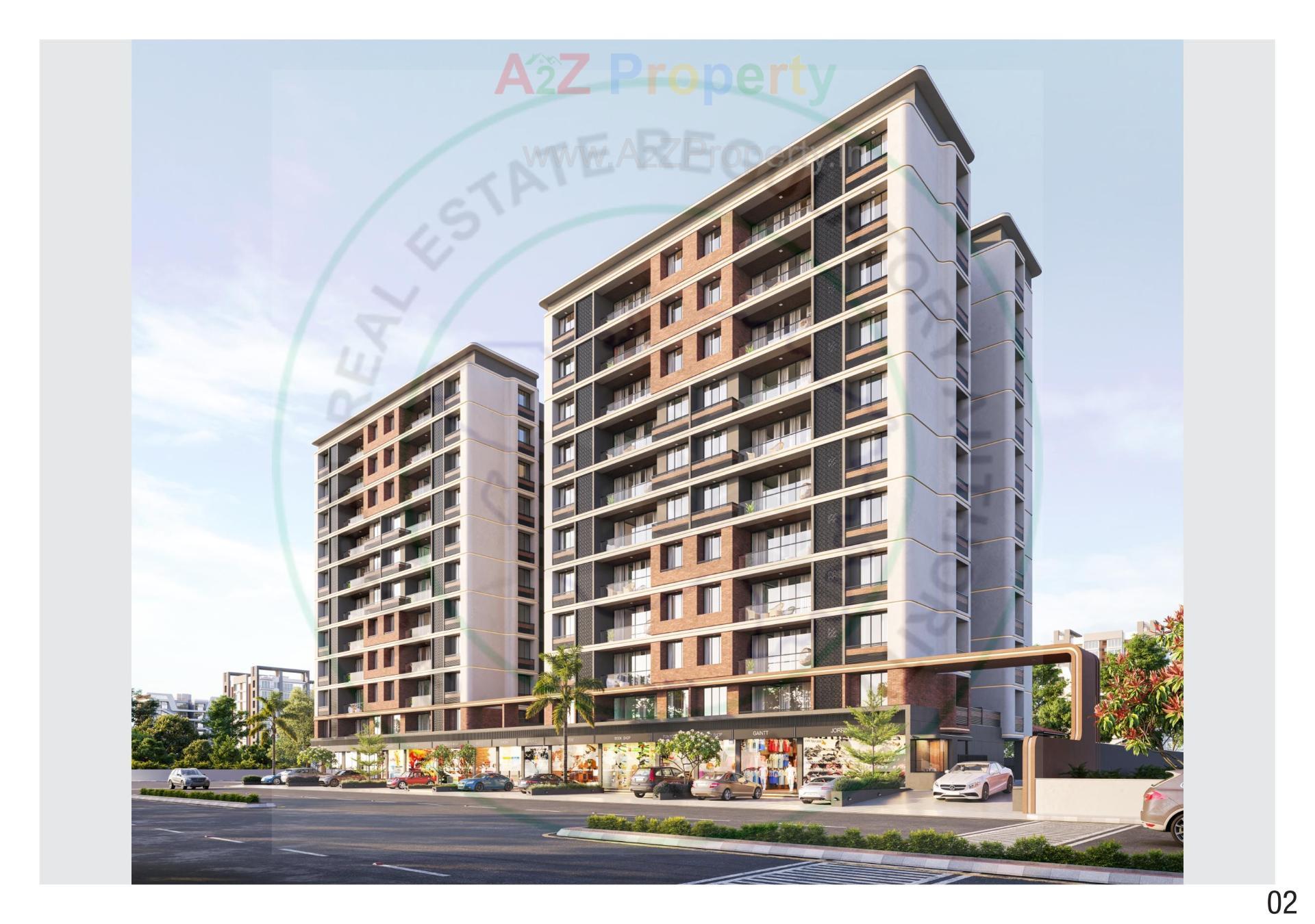 3D Elevation of real estate project Vincitore Rivera located at Vastral, Ahmedabad, Gujarat