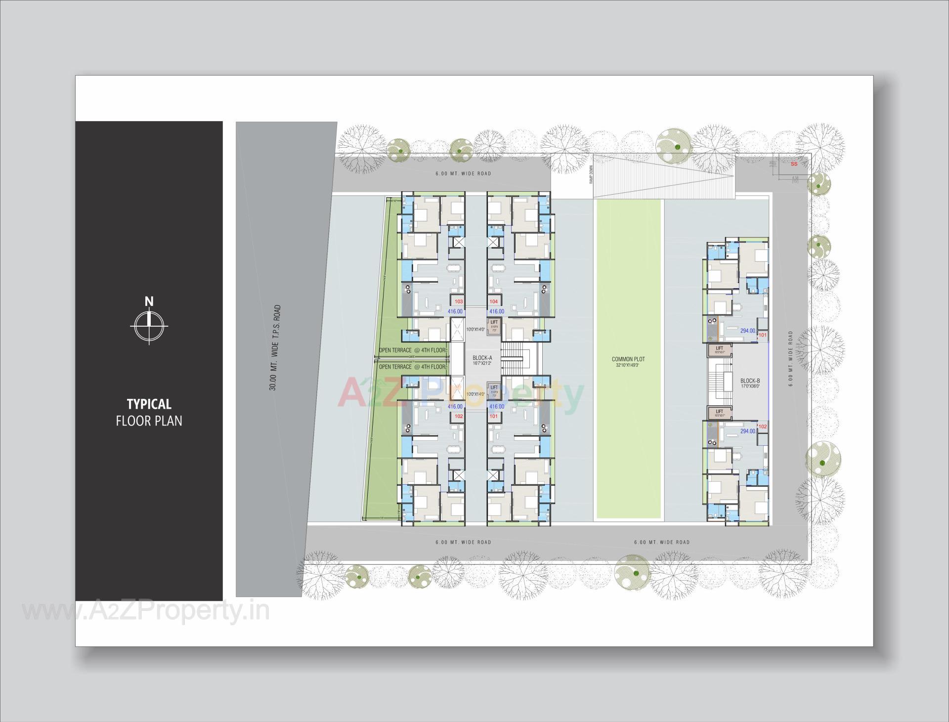 Layout of real estate project Vincitore Sky located at Ahmedabad, Ahmedabad, Gujarat