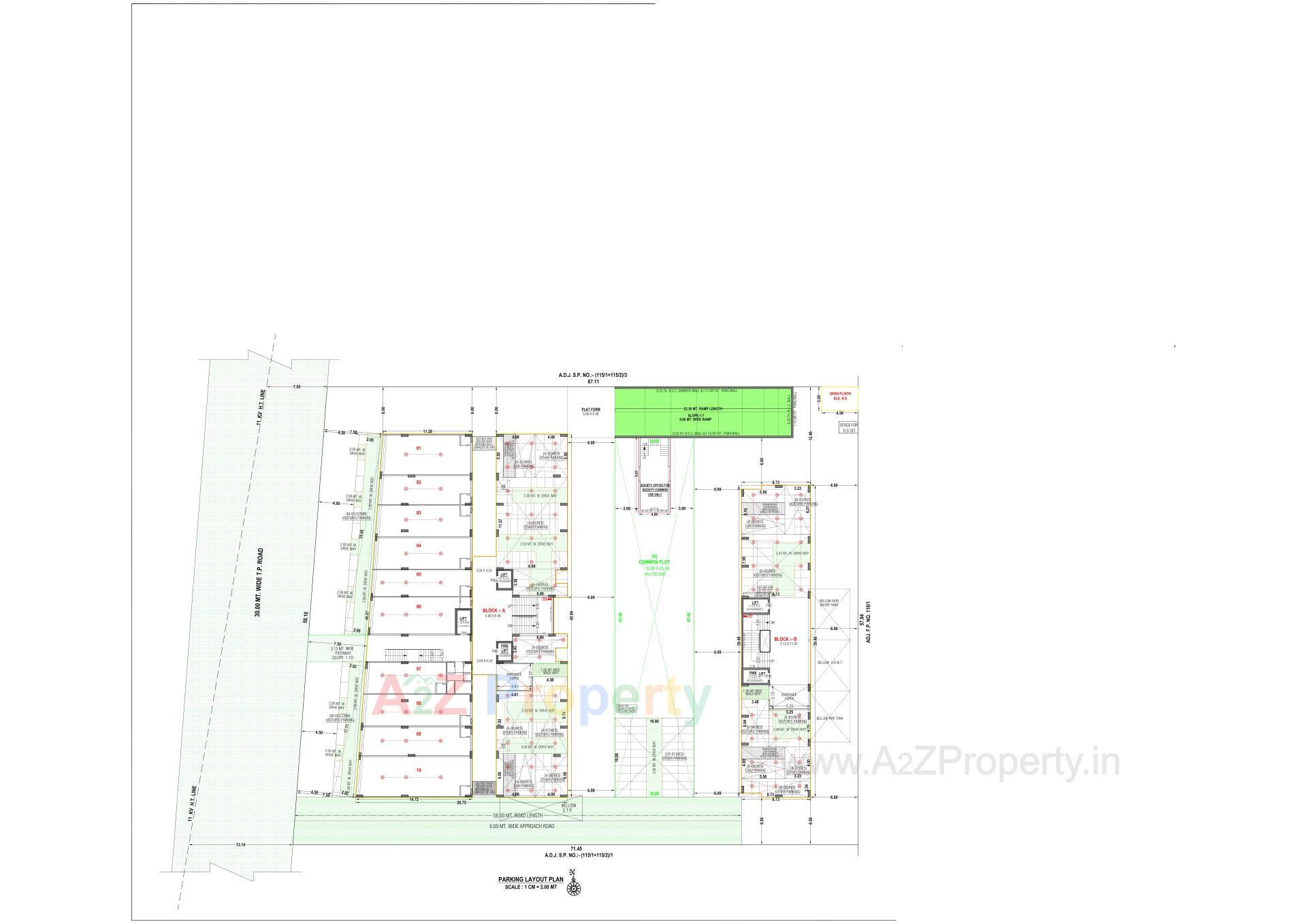 Layout of real estate project Vincitore Sky located at Ahmedabad, Ahmedabad, Gujarat
