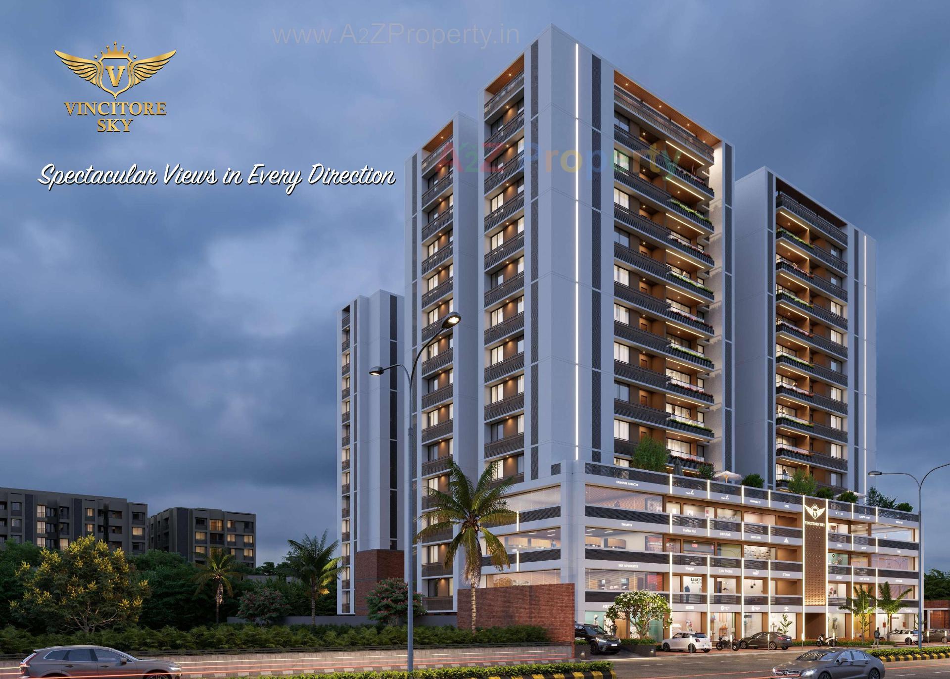 3D Elevation of real estate project Vincitore Sky located at Ahmedabad, Ahmedabad, Gujarat